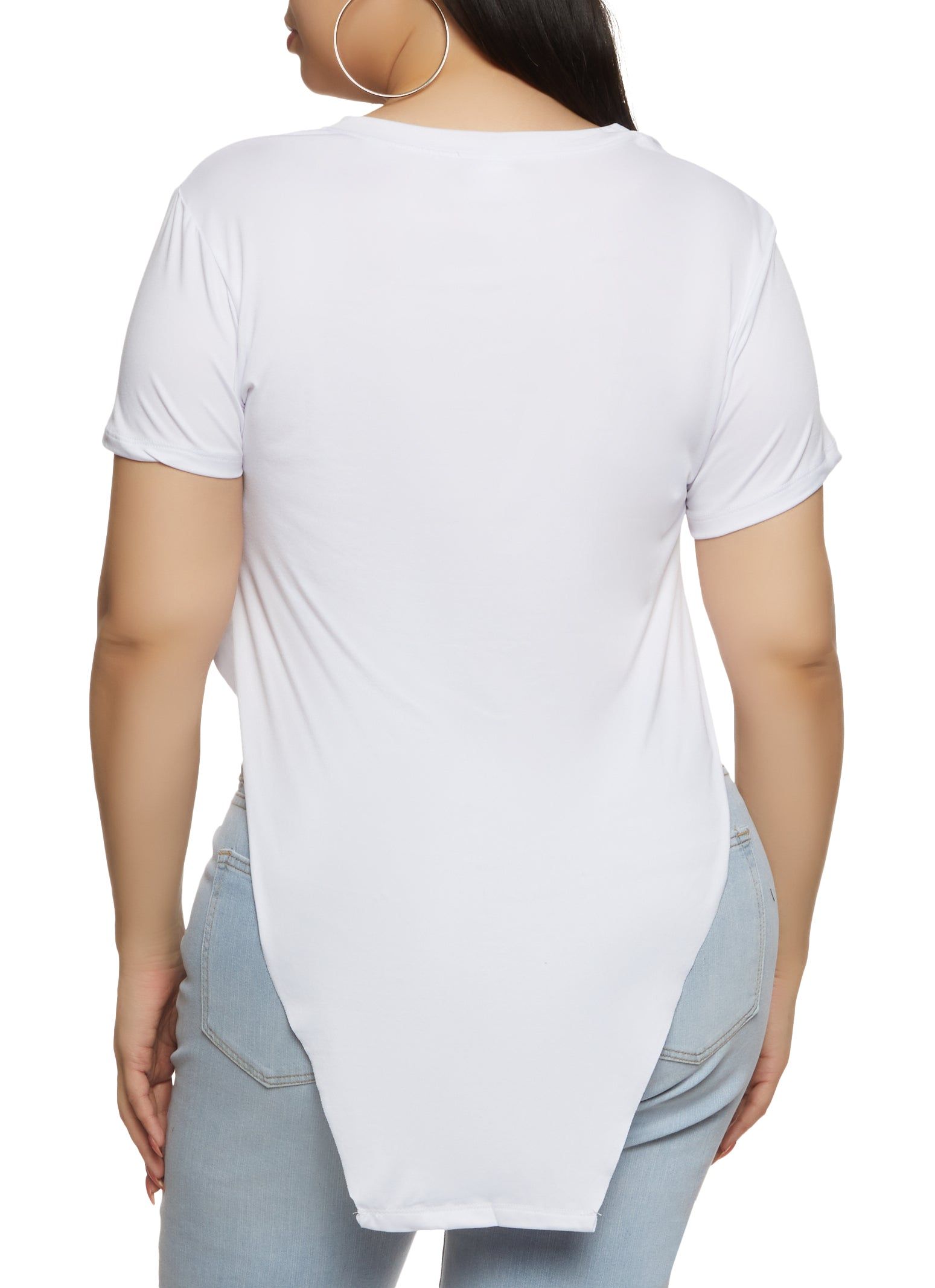 Plus Size Mind Of A Hustler Heart Of A Queen Rhinestone Tunic Top sold by Rainbow product image thumbnail 2