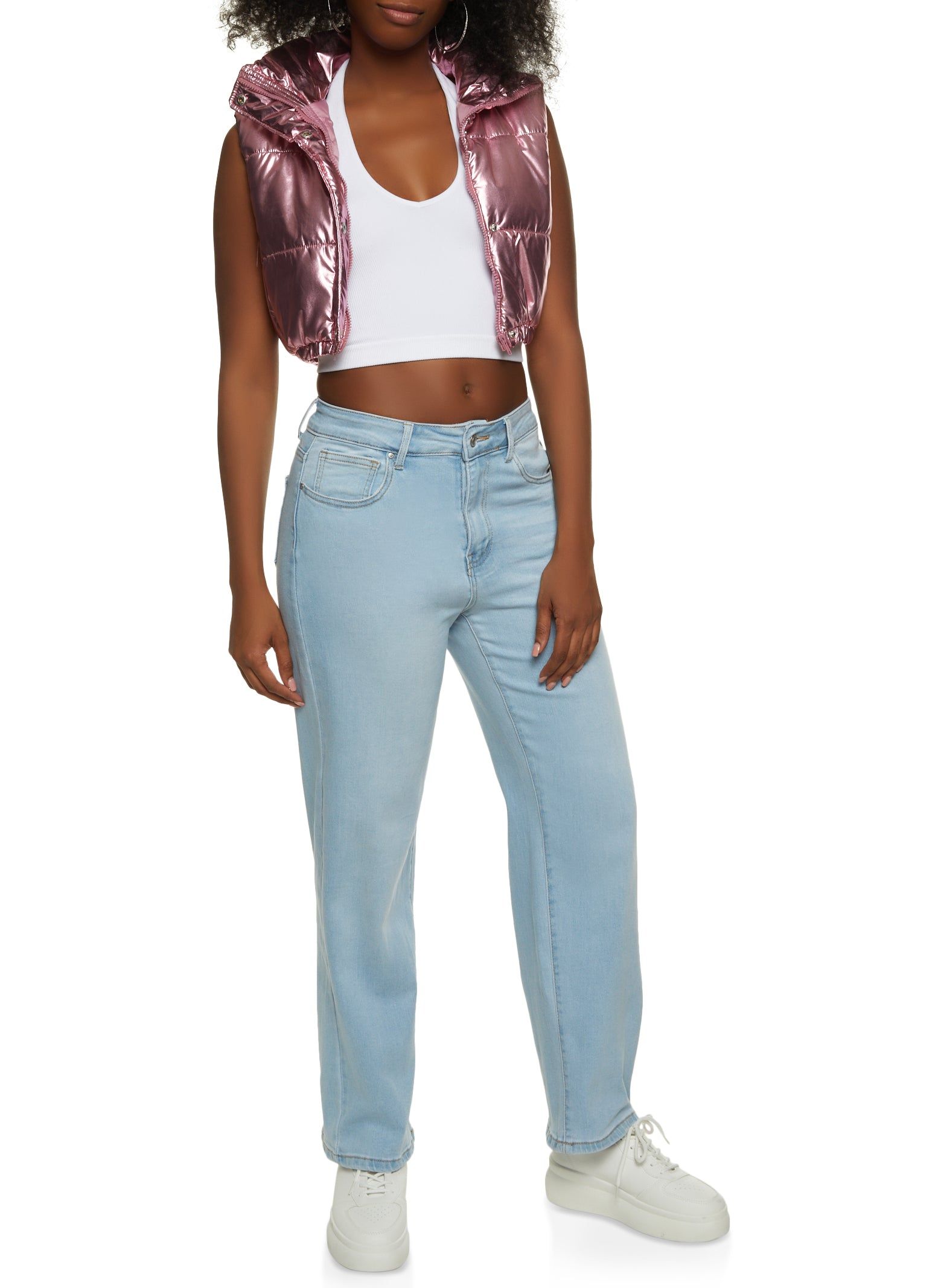 Faux Leather Cropped Vest sold by Rainbow product image thumbnail 2