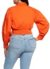 Plus Size Tie Back Wrapped Crop Top sold by Rainbow