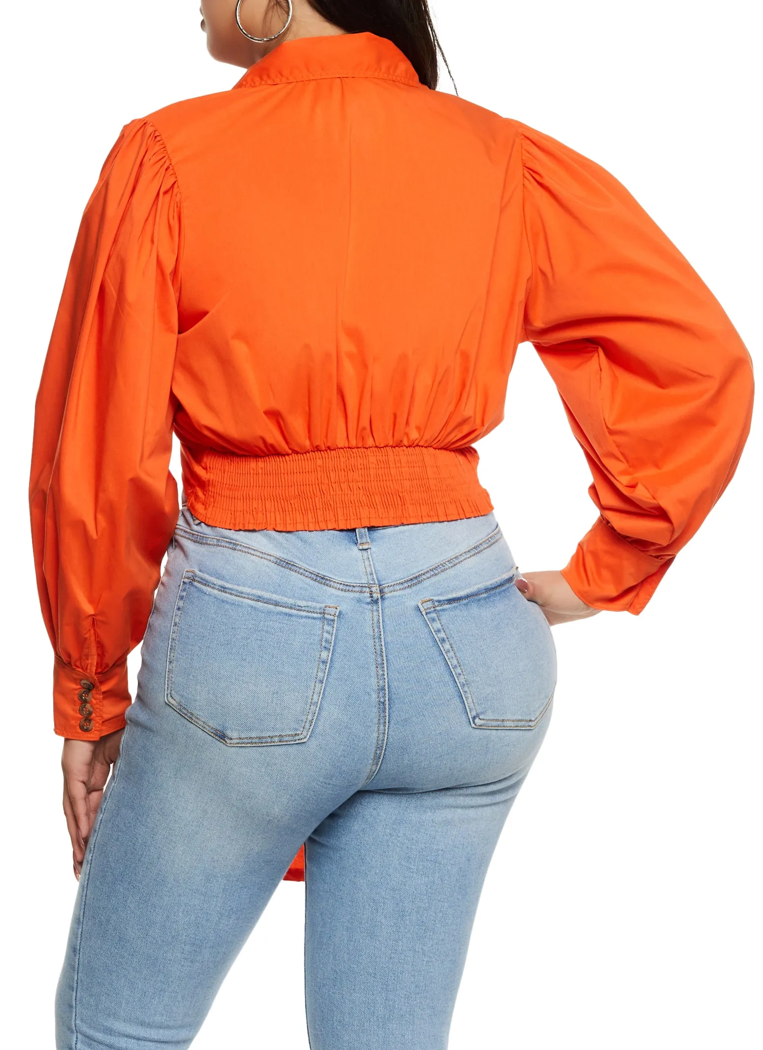 Plus Size Tie Back Wrapped Crop Top sold by Rainbow product image thumbnail 3