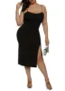 Plus Size Side Slit Bustier Cami Dress sold by Rainbow