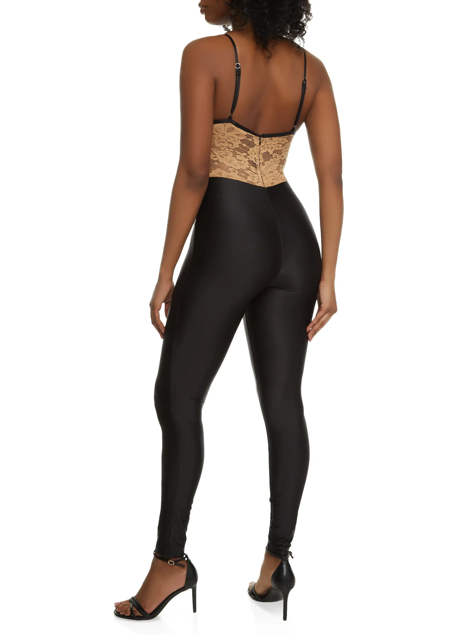 Contrast Trim Lace Detail Bustier Jumpsuit sold by Rainbow product image thumbnail 2