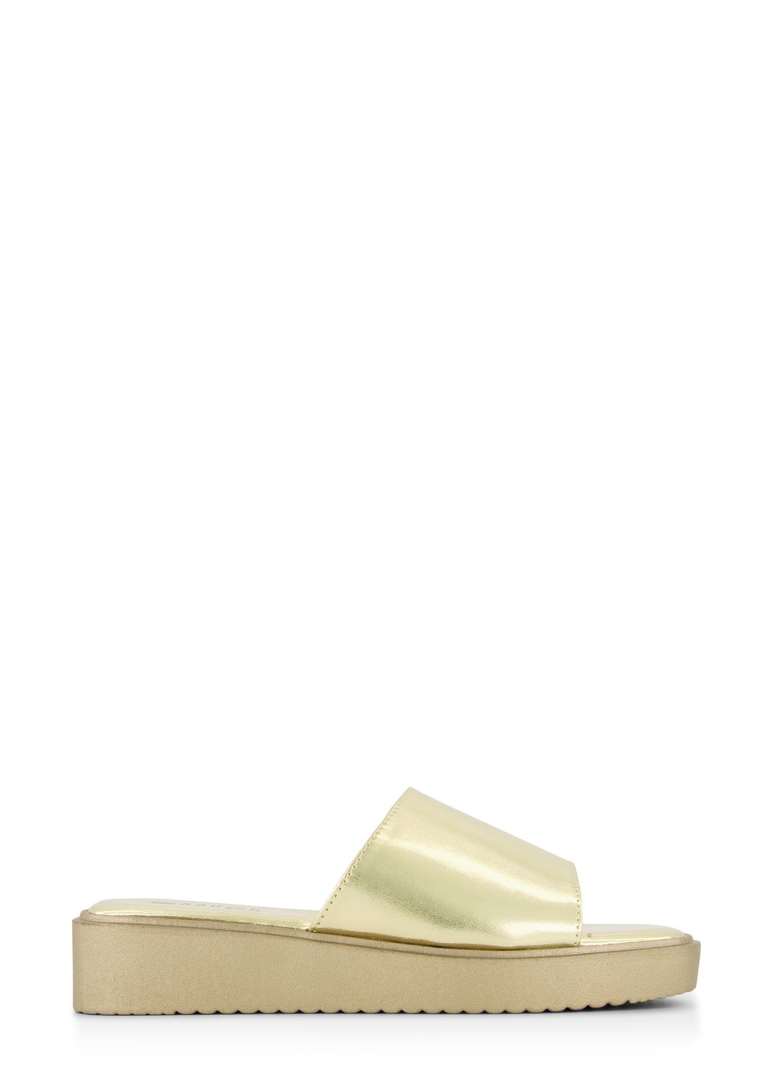 Solid Square Toe Platform Slide Sandals sold by Rainbow product image thumbnail 2