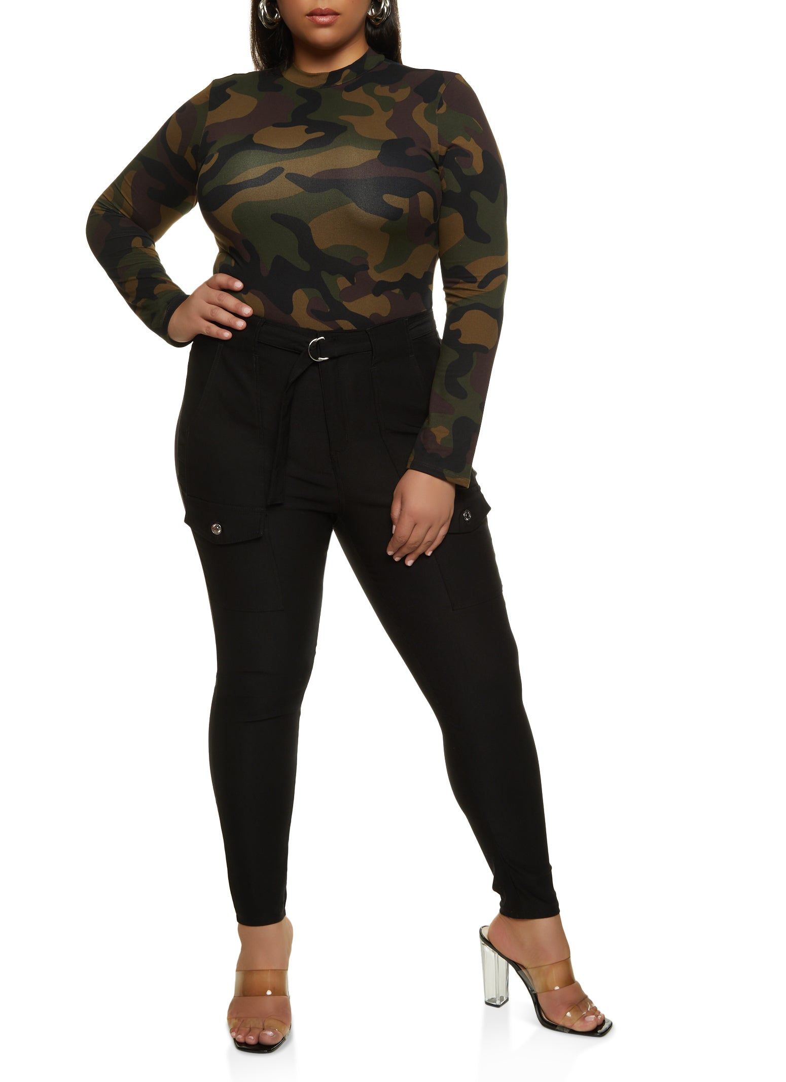 Plus Size Patterned Long Sleeve Bodysuit sold by Rainbow product image thumbnail 2