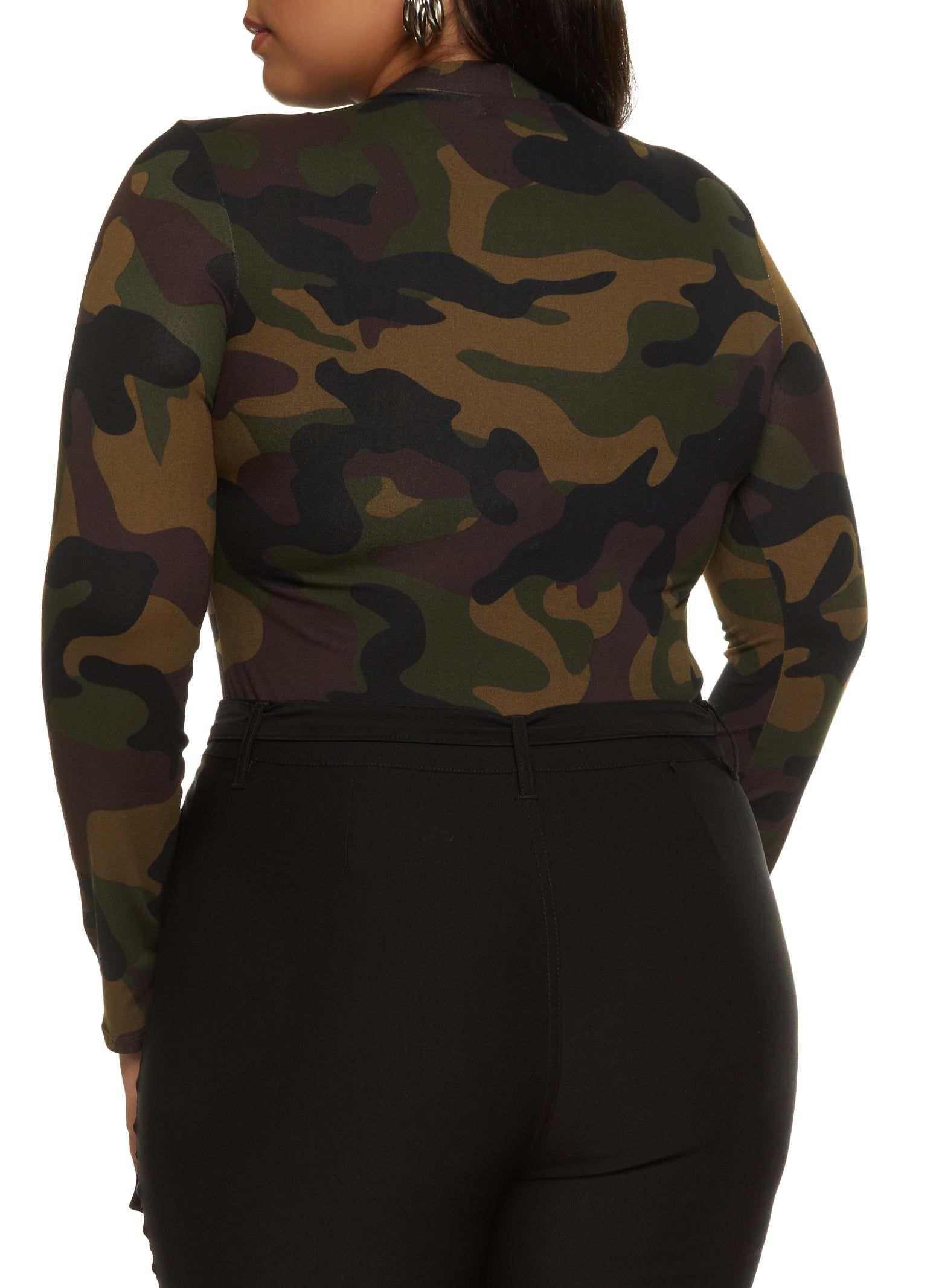 Plus Size Patterned Long Sleeve Bodysuit sold by Rainbow product image thumbnail 3