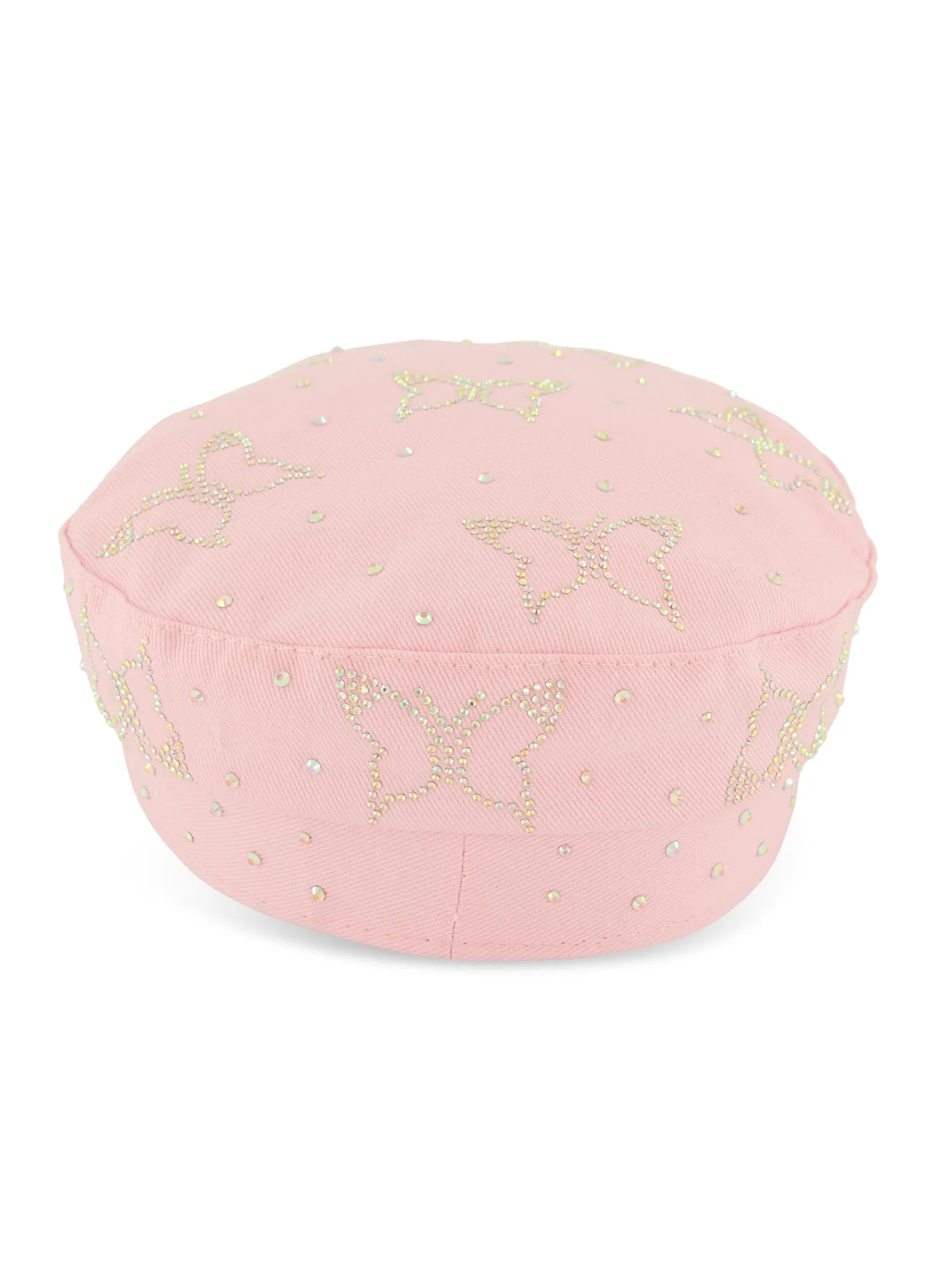 Butterfly Rhinestone Denim Cabbie Hat sold by Rainbow product image thumbnail 3