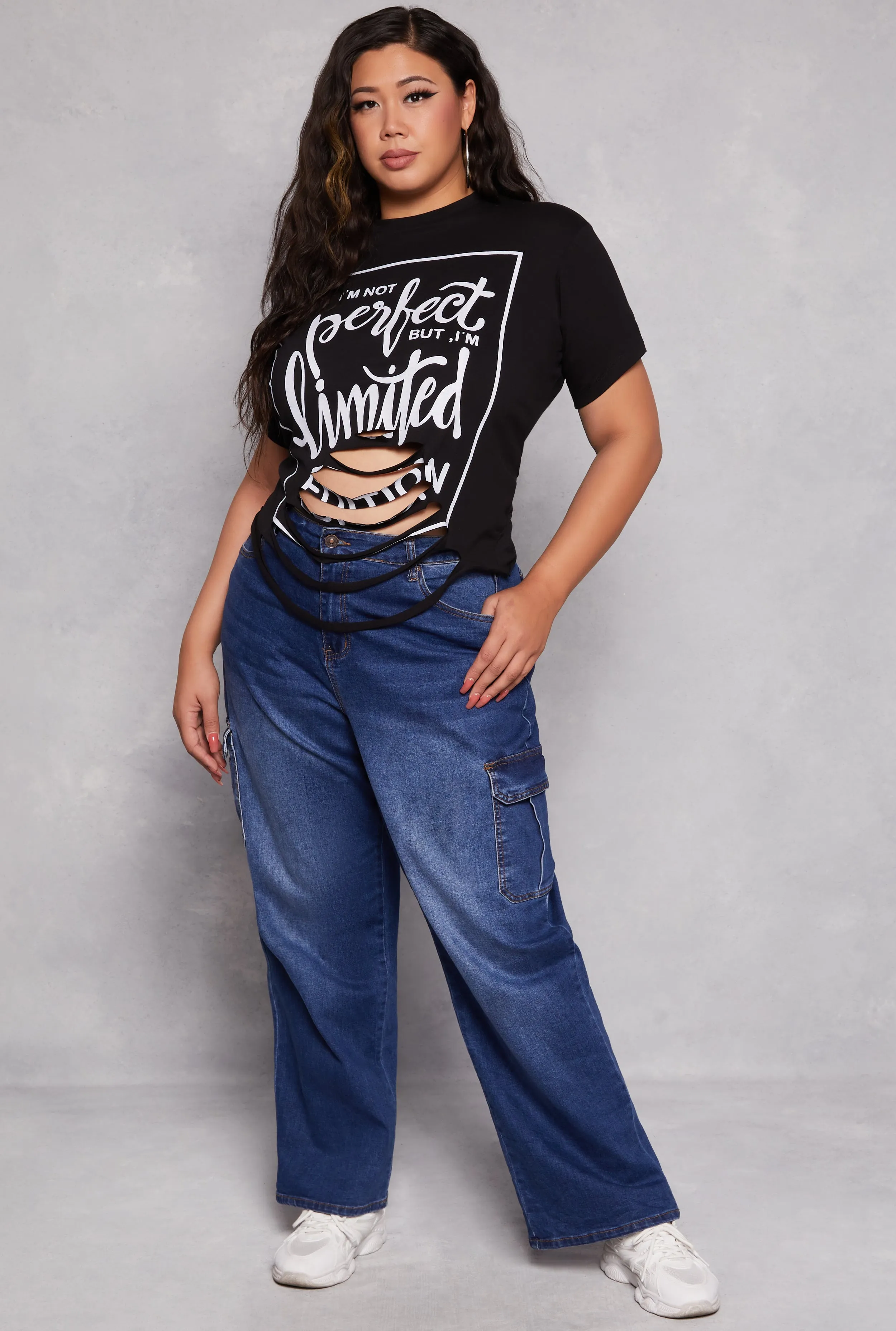 Plus Size Not Perfect But Im Limited Edition Graphic Tee sold by Rainbow product image thumbnail 2