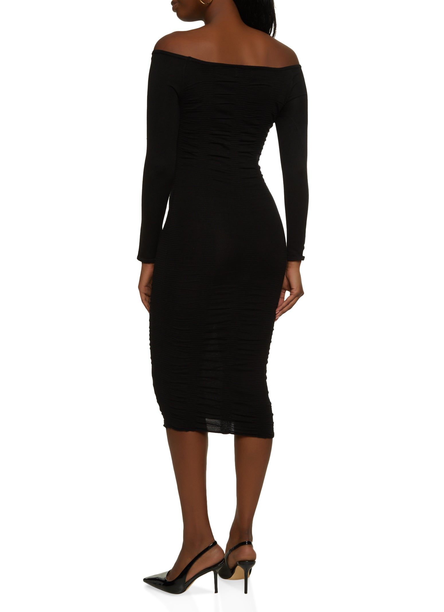 Ribbed Off the Shoulder Sweater Dress sold by Rainbow product image thumbnail 3
