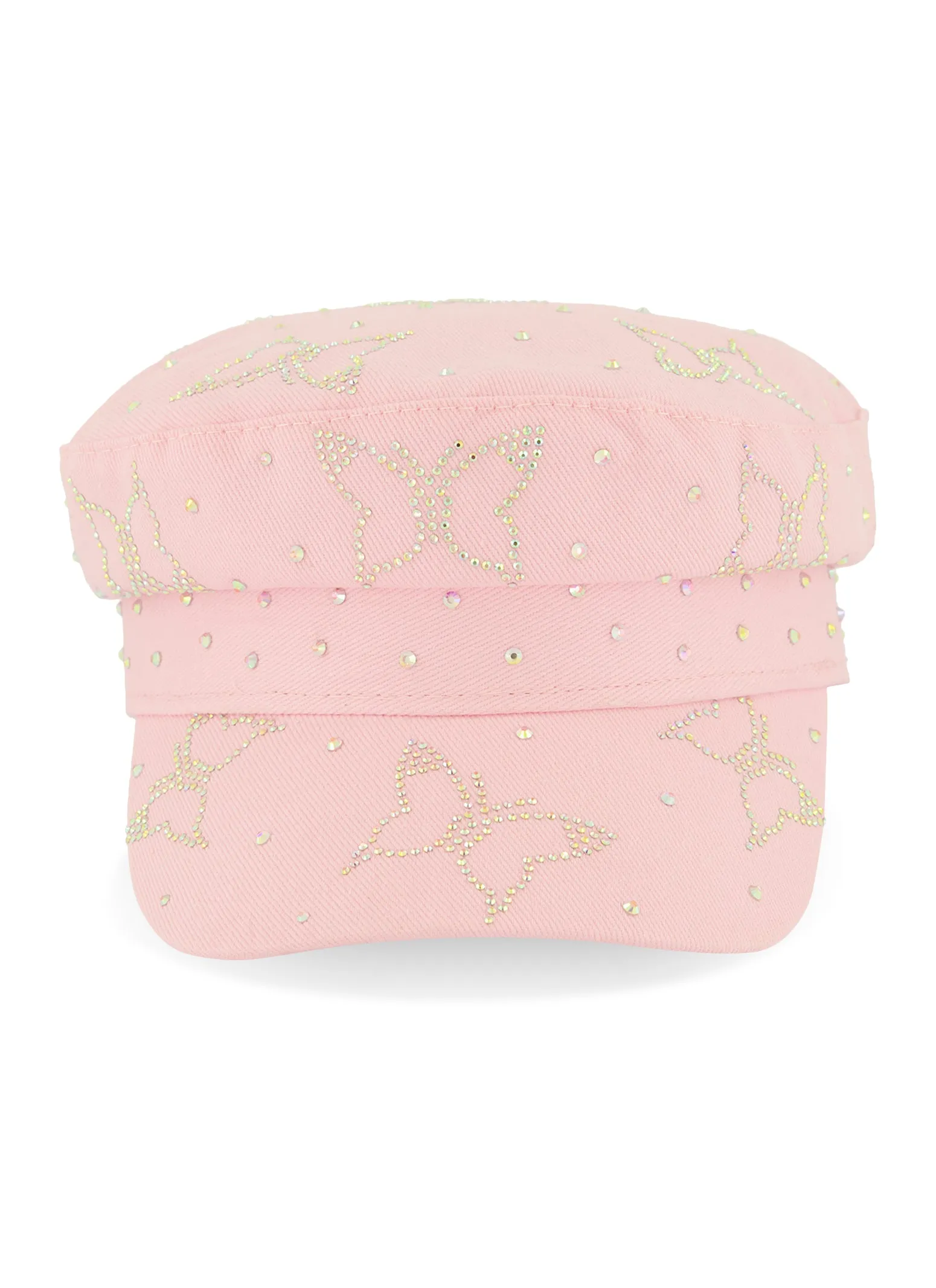 Butterfly Rhinestone Denim Cabbie Hat sold by Rainbow product image thumbnail 2