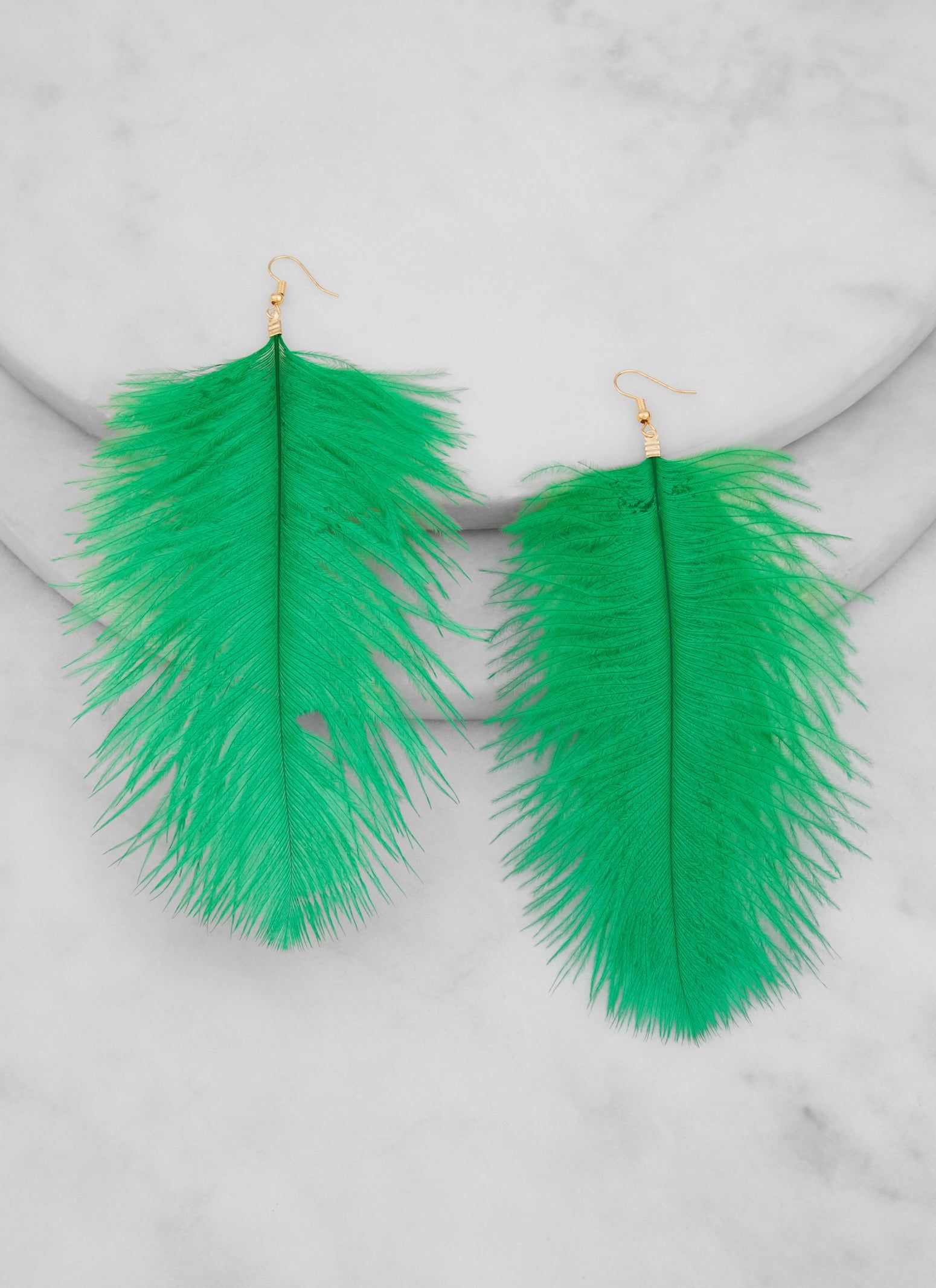 Fluffy Feather Drop Earrings sold by Rainbow product image thumbnail 2