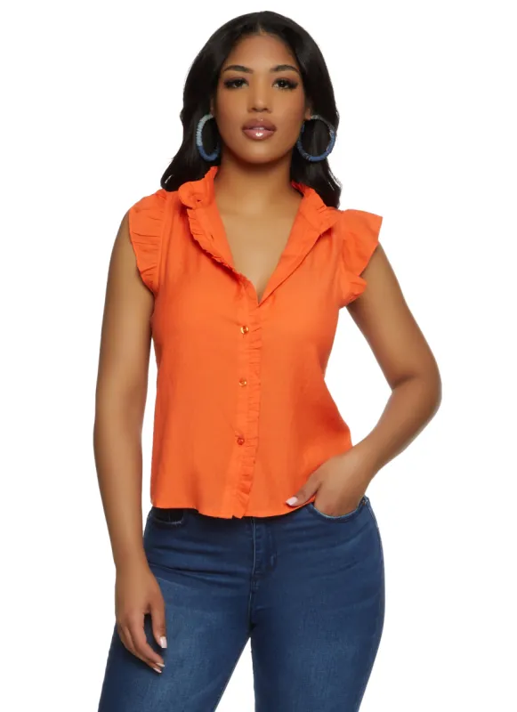Gauze Knit Pleated Trim Button Front Shirt sold by Rainbow