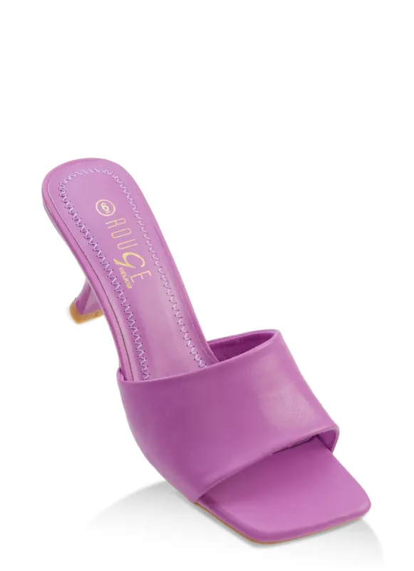 Spool Heel Mules sold by Rainbow