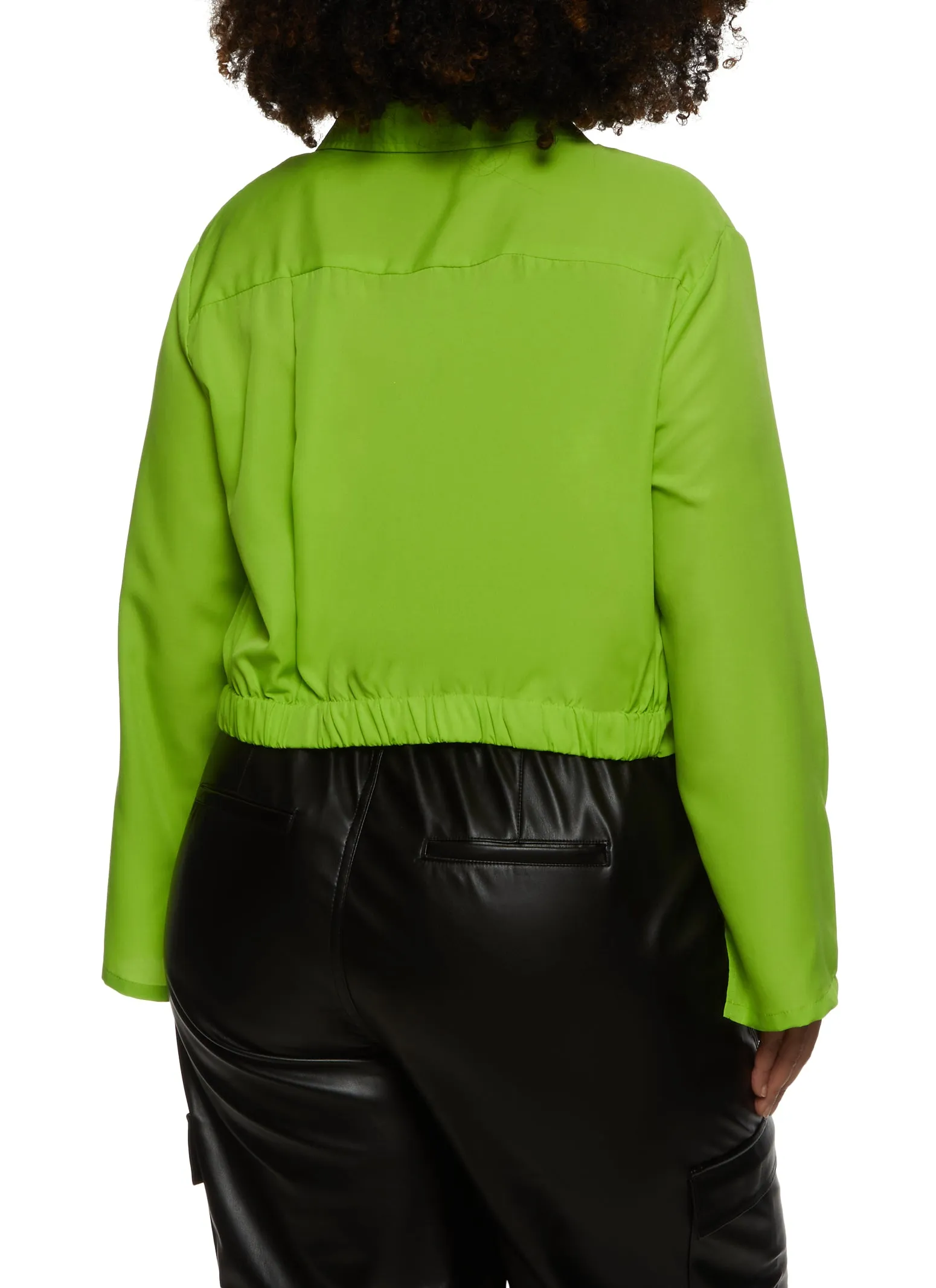 Plus Size Ruched Button Front Shirt sold by Rainbow product image thumbnail 2