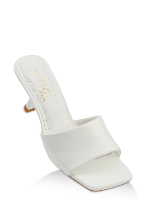 Spool Heel Mules sold by Rainbow