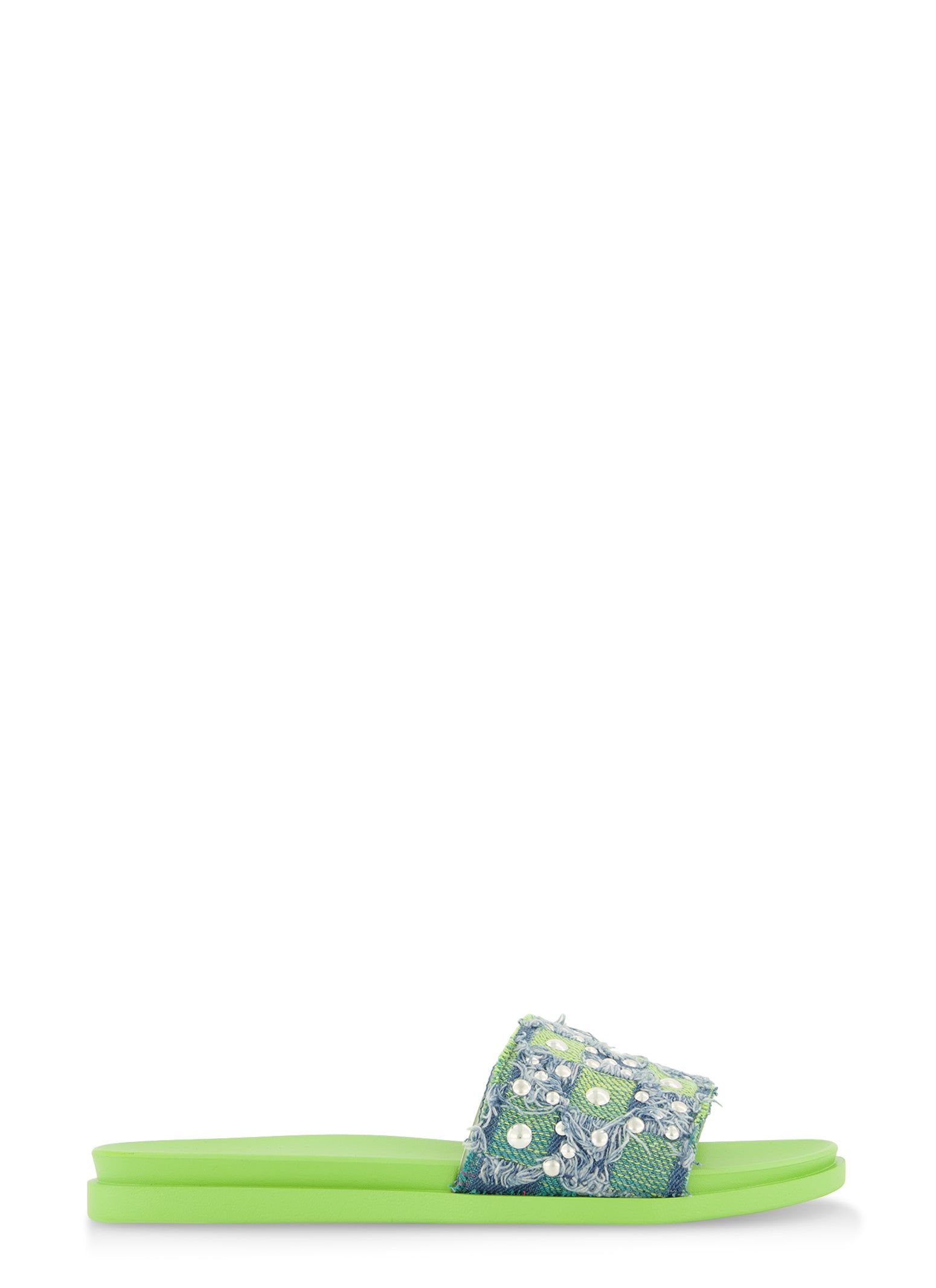 Denim Studded Band Slide Sandals sold by Rainbow product image thumbnail 2