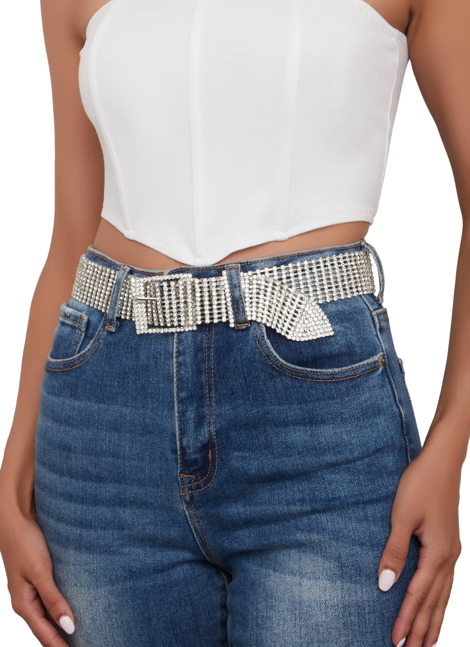 Rhinestone Studded Buckle Belt sold by Rainbow product image thumbnail 2