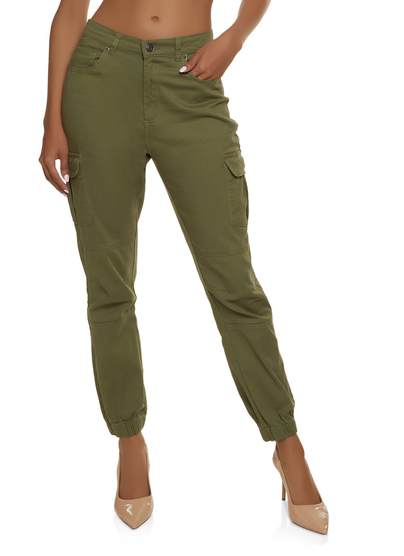 Twill Cargo Pocket Joggers sold by Rainbow