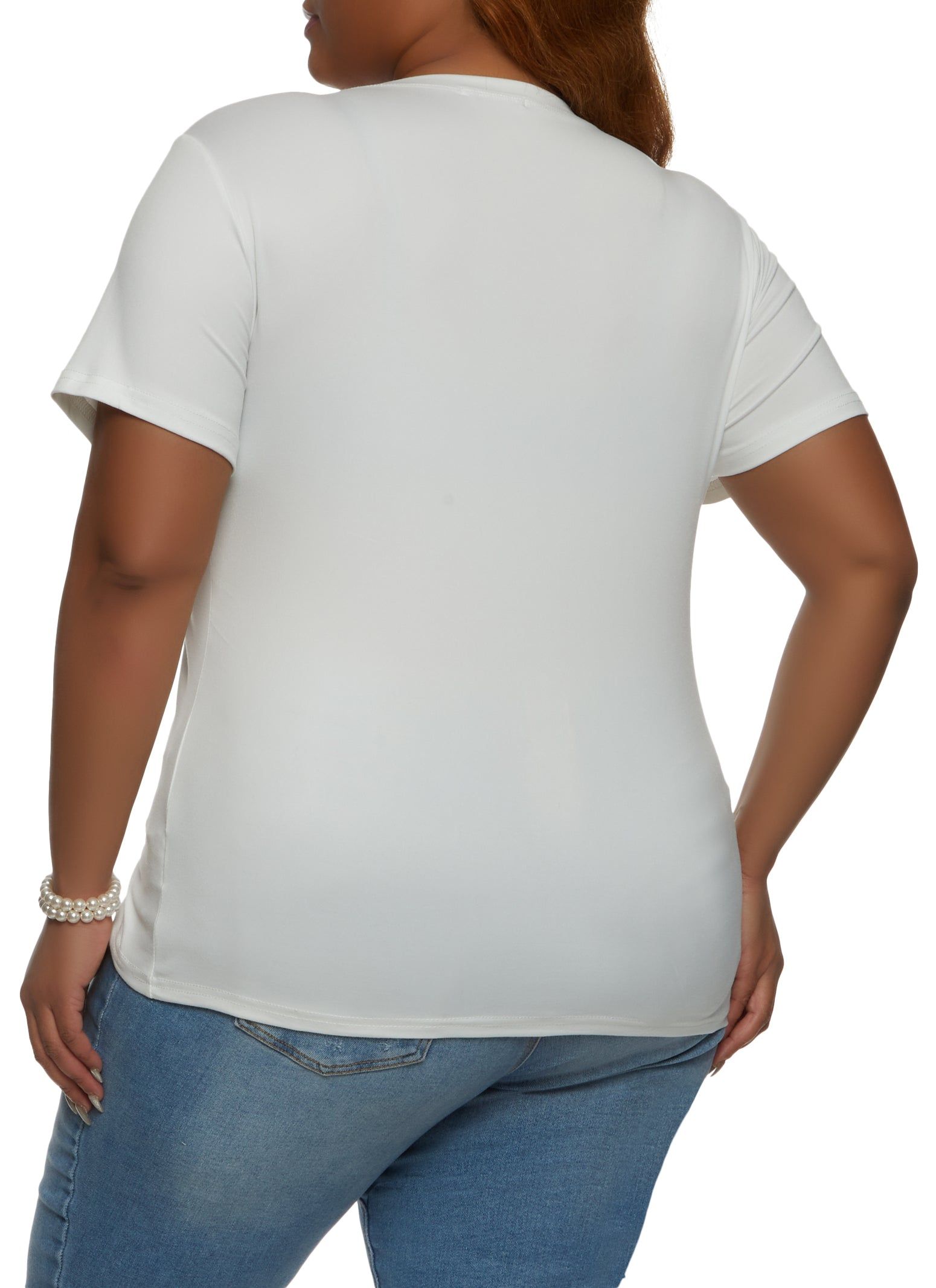 Plus Size Love Bear Rhinestone Graphic Patch Tee sold by Rainbow product image thumbnail 2