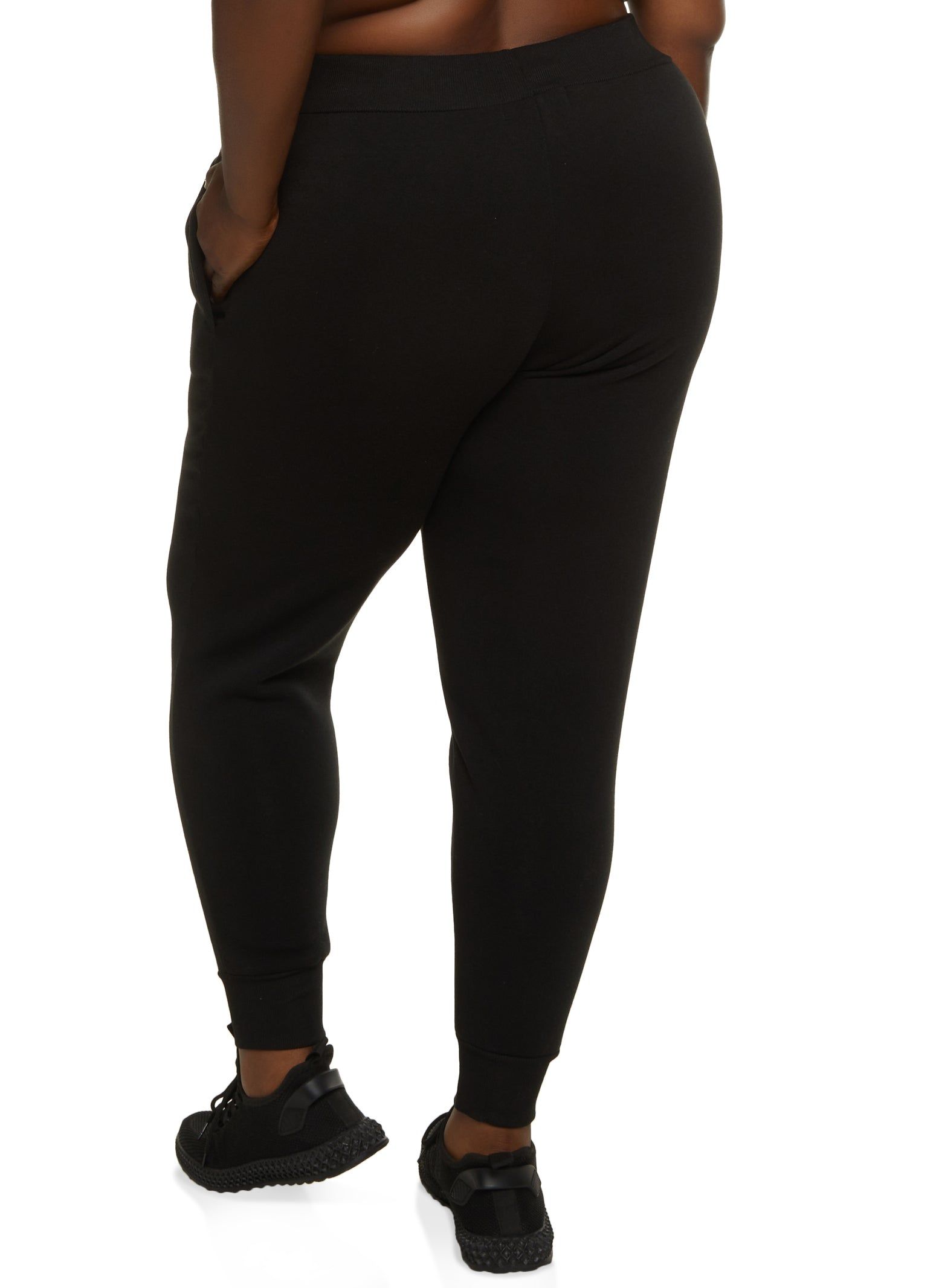 Plus Size Solid Drawstring Fleece Joggers sold by Rainbow product image thumbnail 2