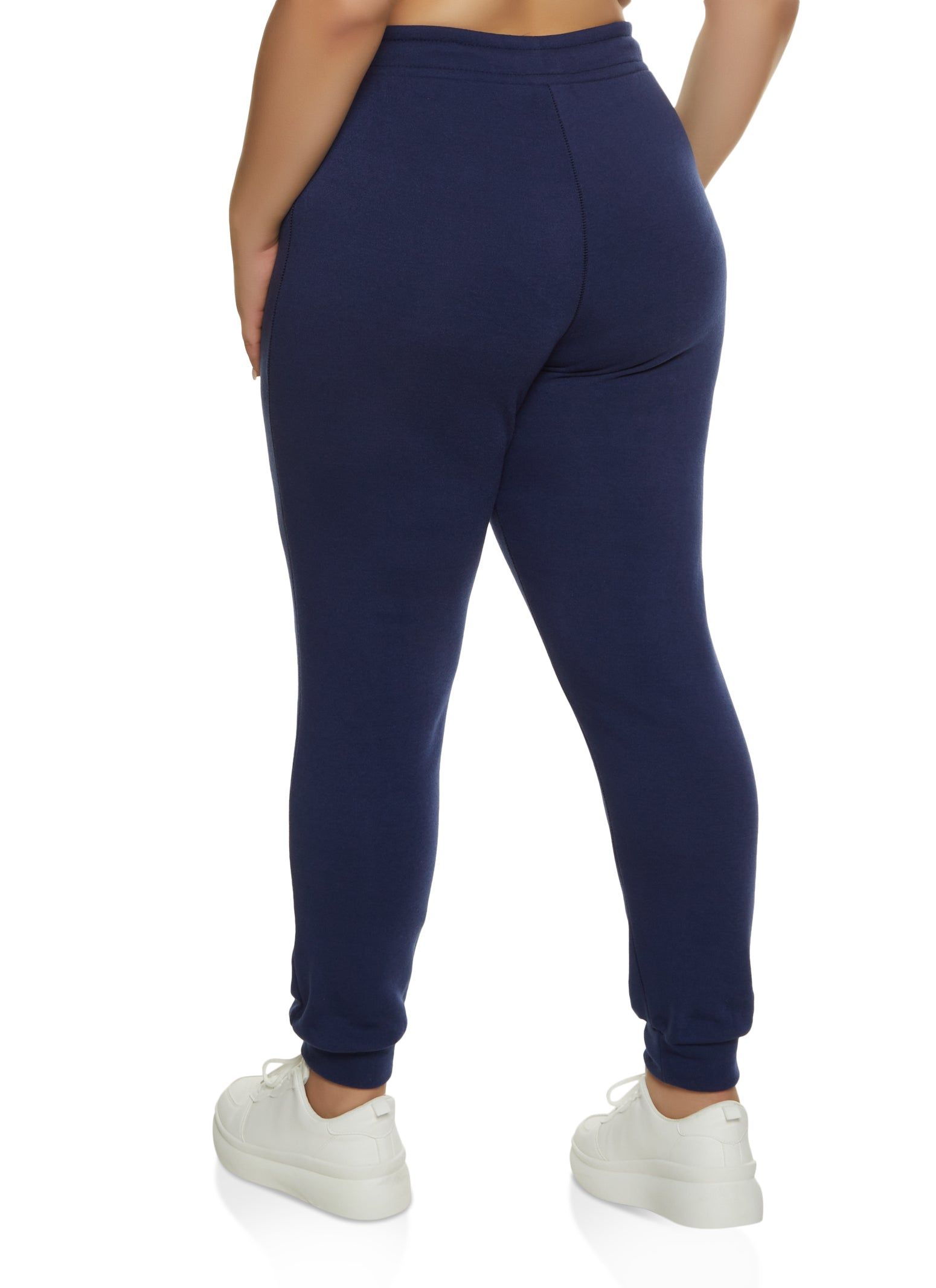 Plus Size Solid High Waist Fleece Joggers sold by Rainbow product image thumbnail 2