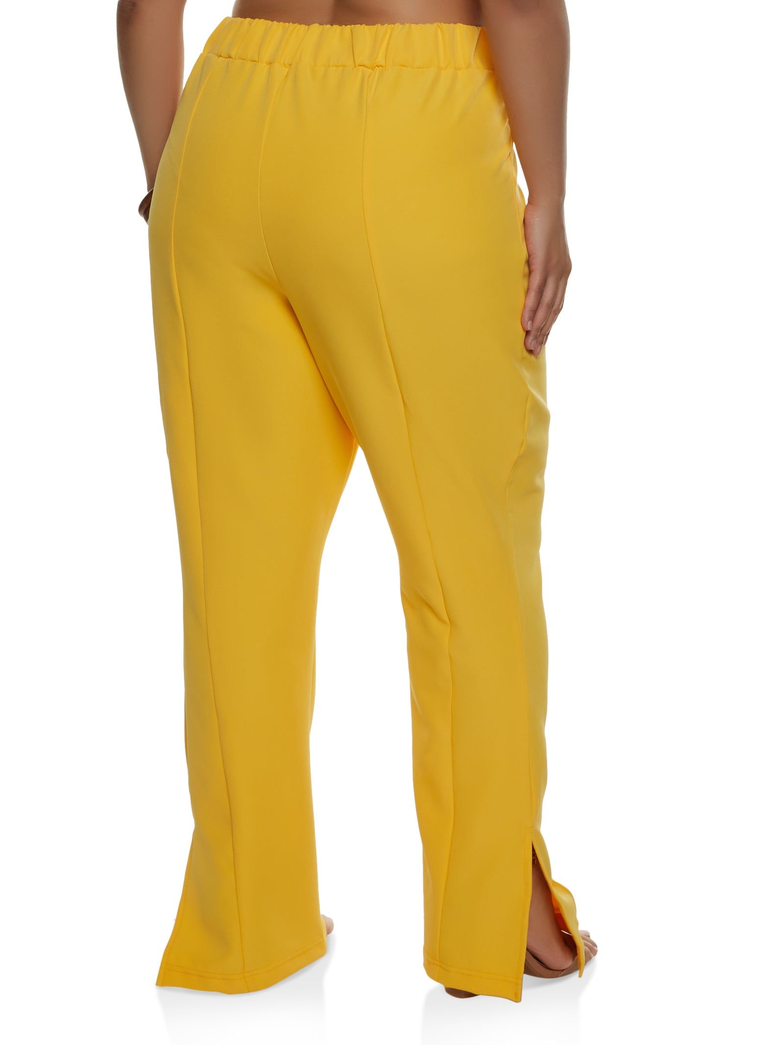 Plus Size Solid Faux Pocket Pleated Dress Pants sold by Rainbow product image thumbnail 2