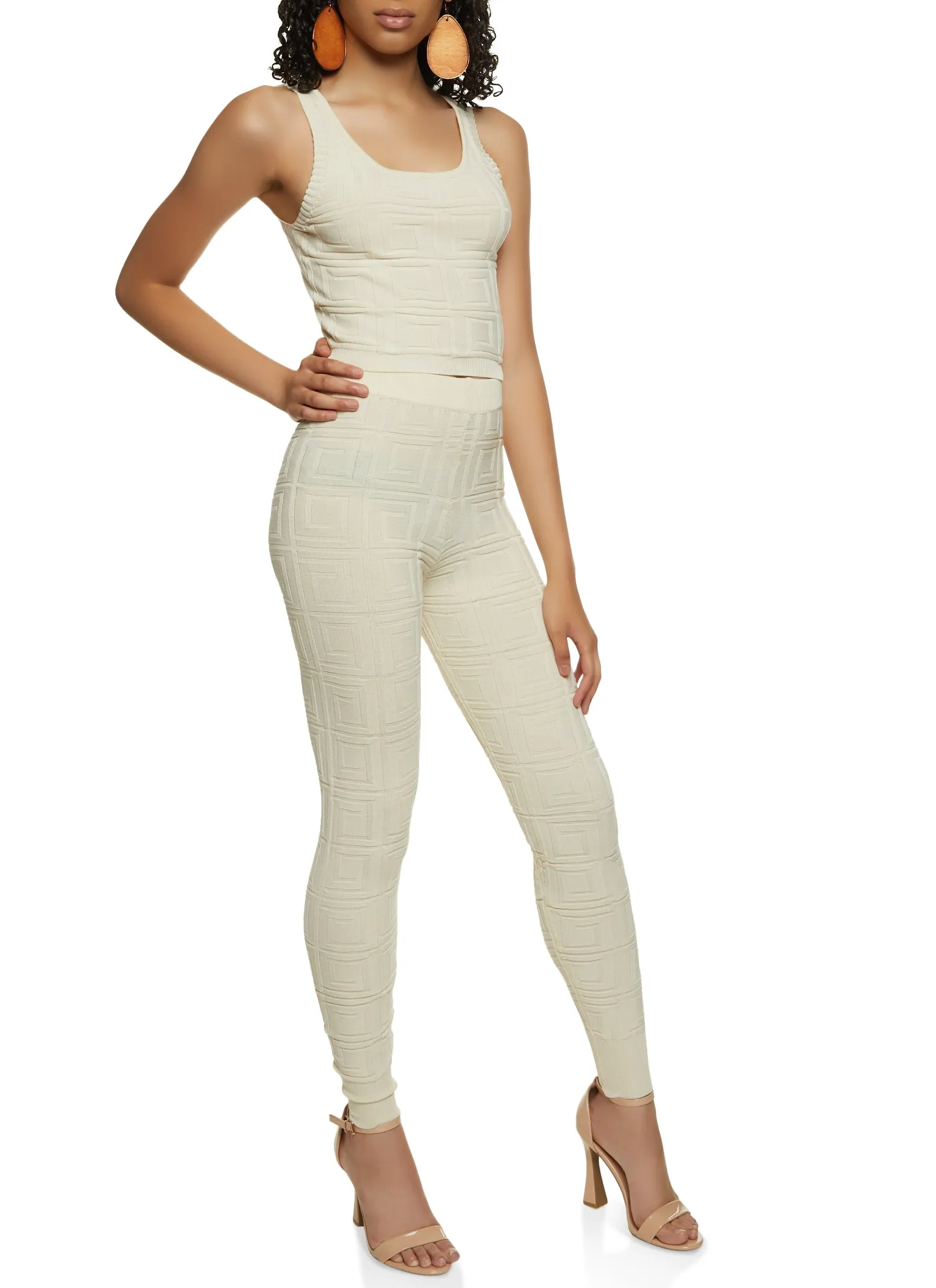 Greek Key Knit Crop Top sold by Rainbow product image thumbnail 2