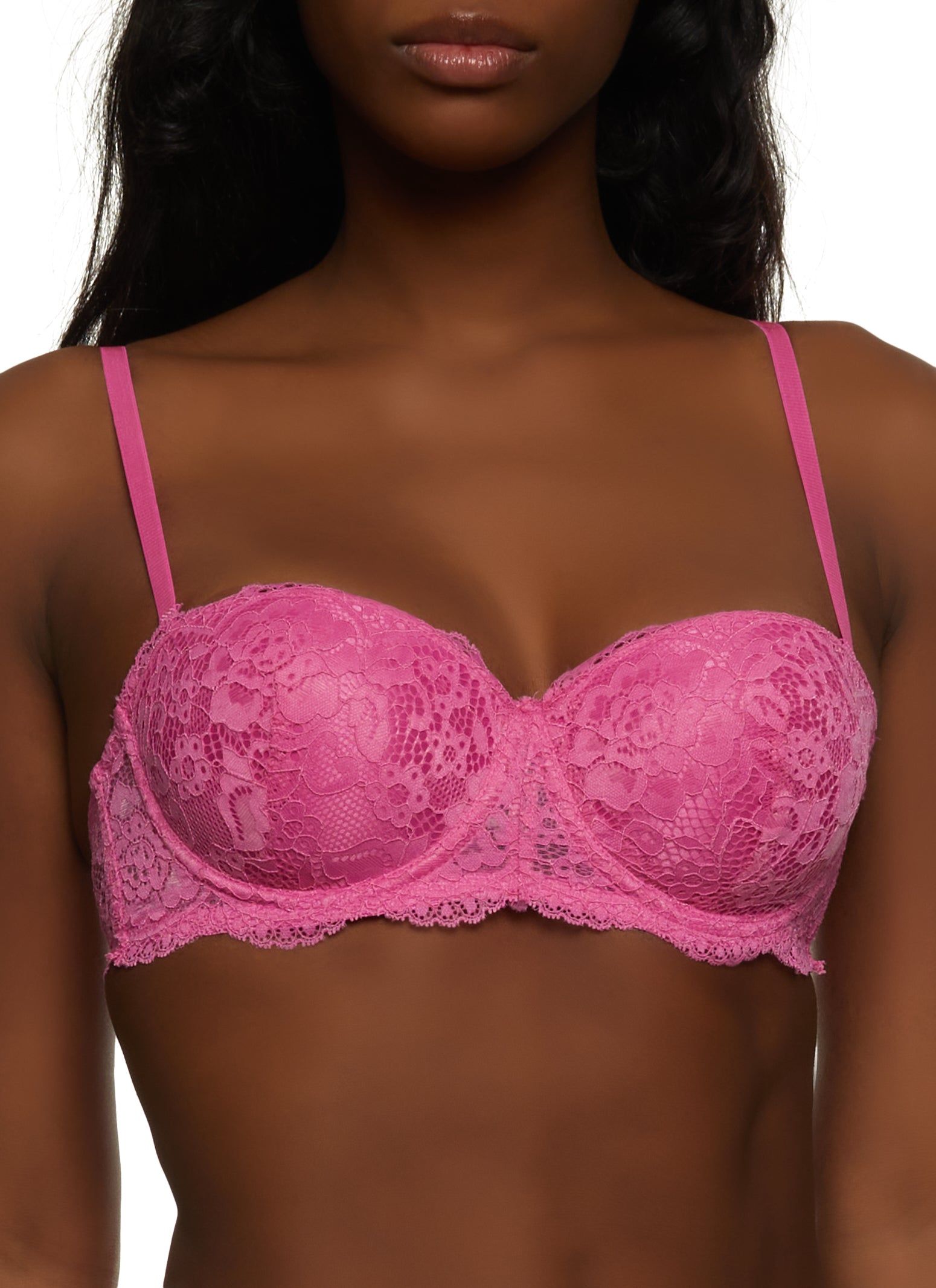 Floral Lace Balconette Convertible Bra sold by Rainbow