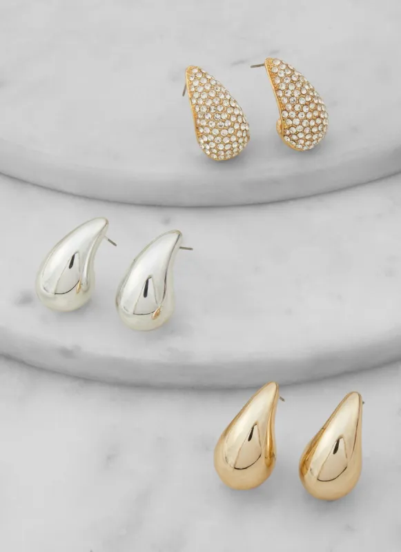 Teardrop Earring Trio sold by Rainbow