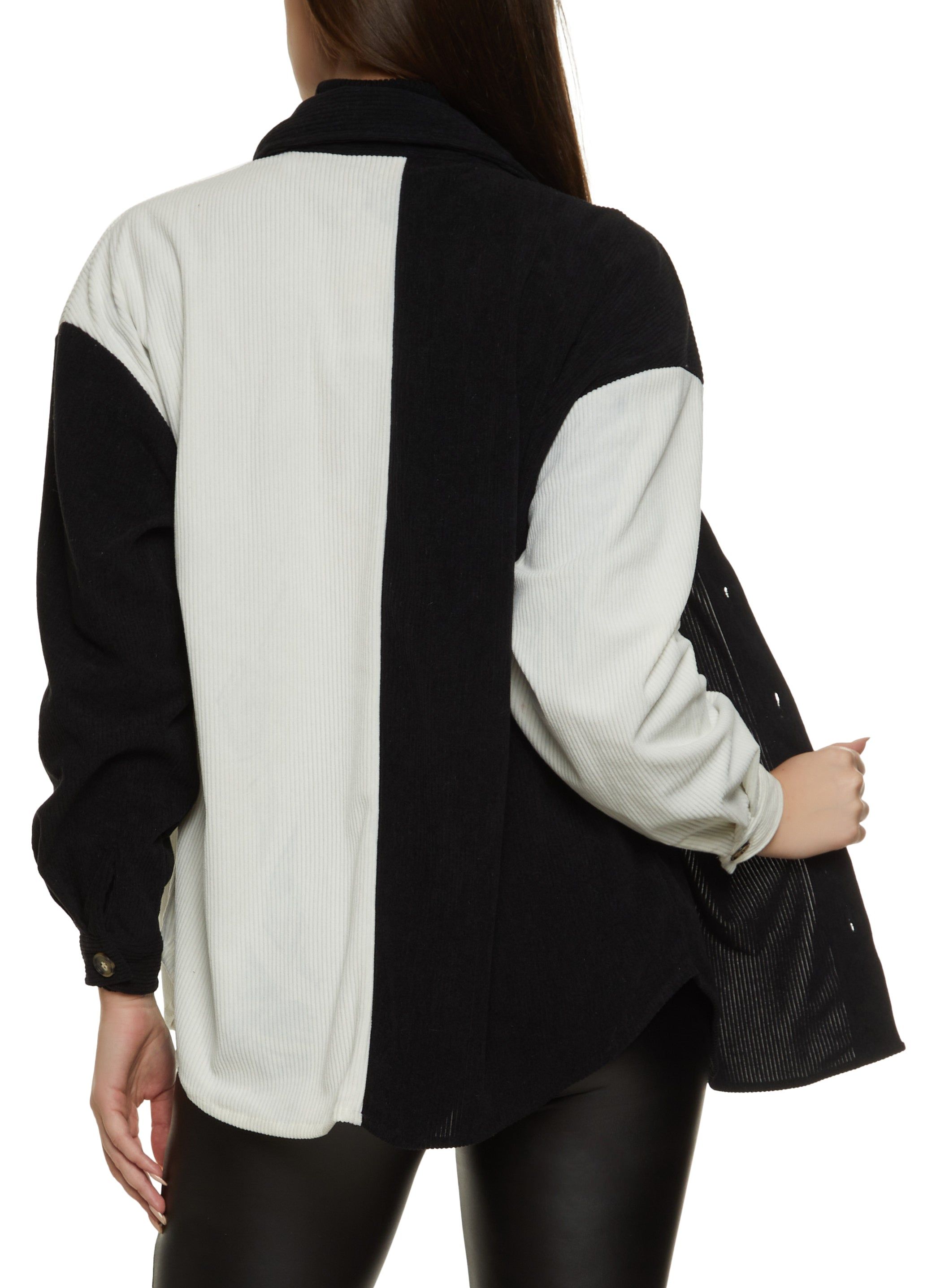 Corduroy Color Block Button Front Shirt sold by Rainbow product image thumbnail 3