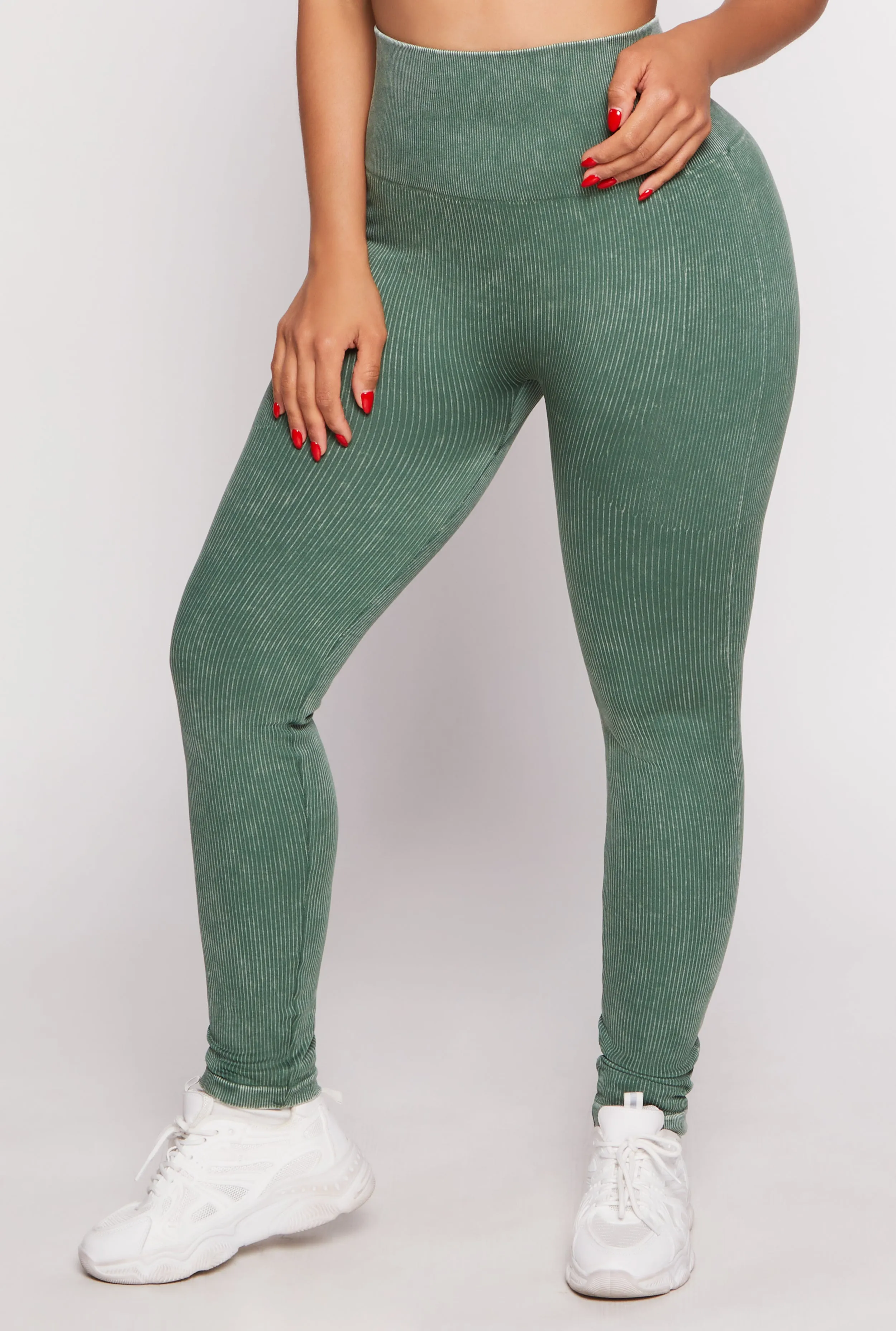 Daisy Seamless Ribbed High Waisted Leggings sold by Rainbow product image thumbnail 2