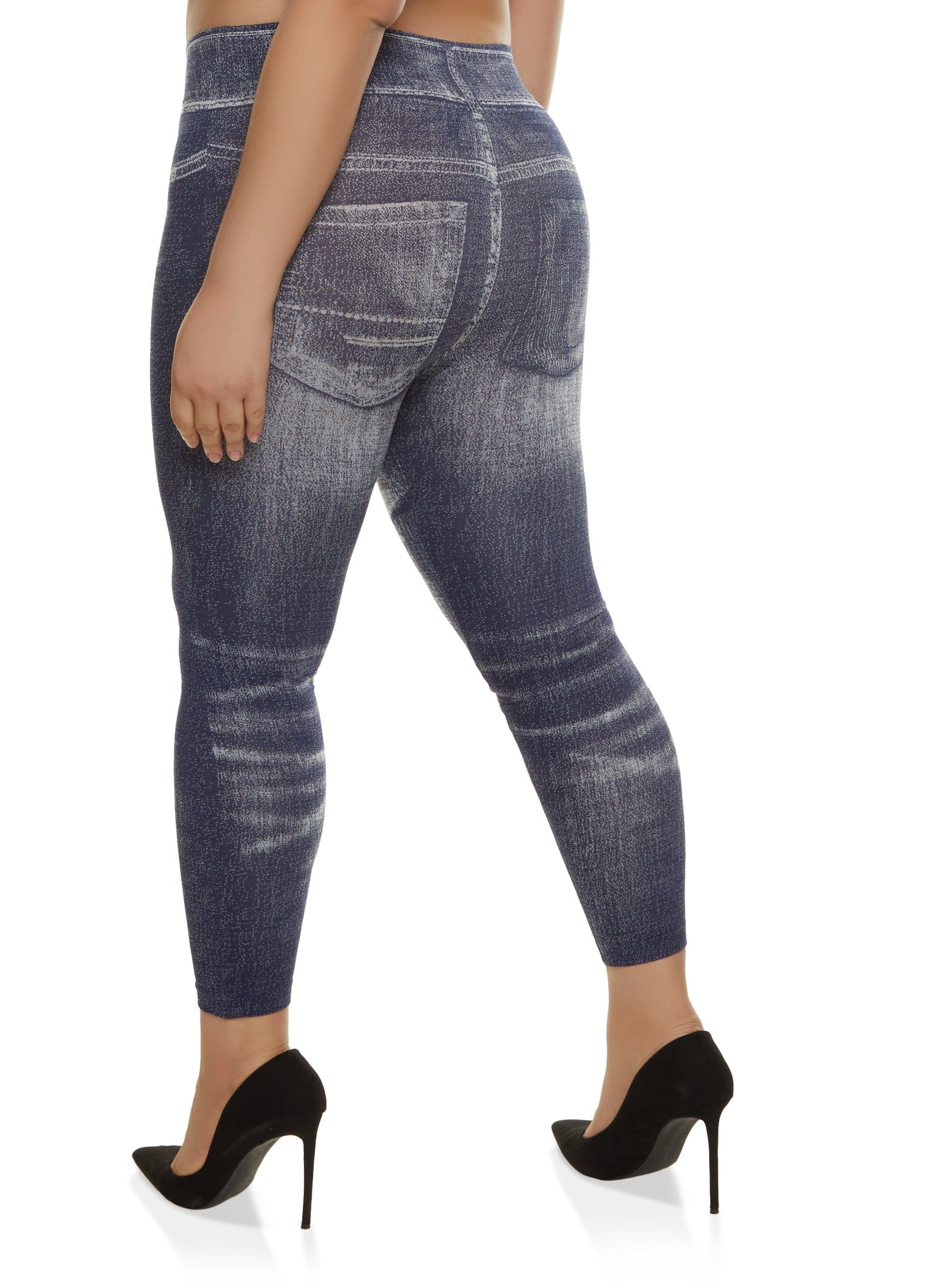Plus Size Whiskered Print Jeggings sold by Rainbow product image thumbnail 2