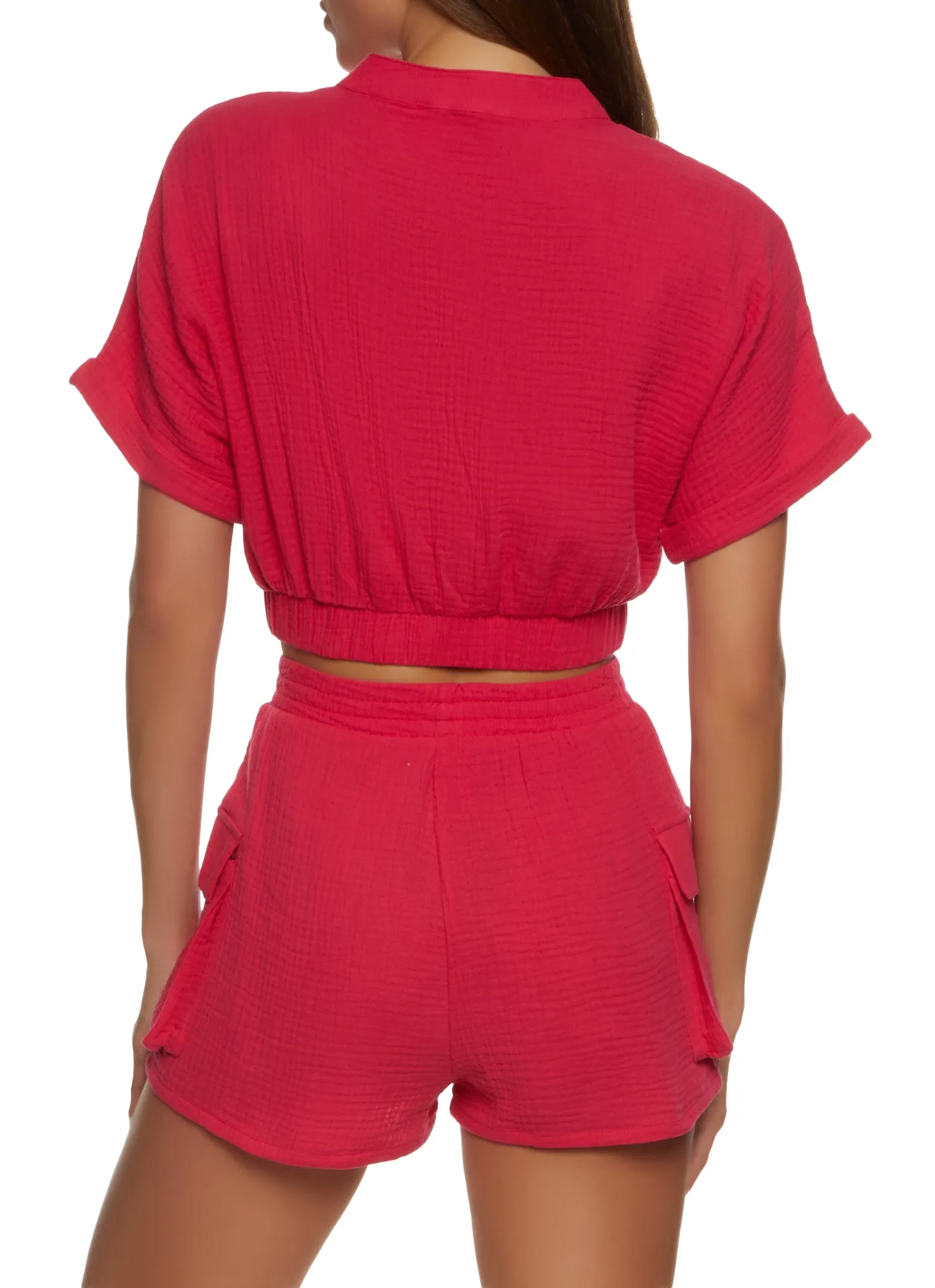 Gauze Knit Cropped Shirt sold by Rainbow product image thumbnail 3