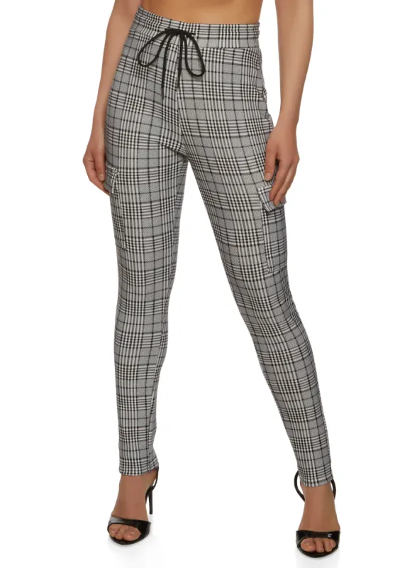 Plaid High Waisted Skinny Pants sold by Rainbow