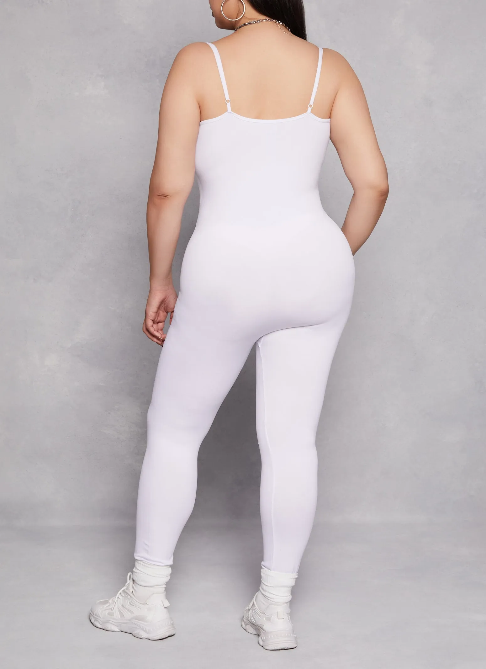 Plus Size V Neck Cami Catsuit sold by Rainbow product image thumbnail 3
