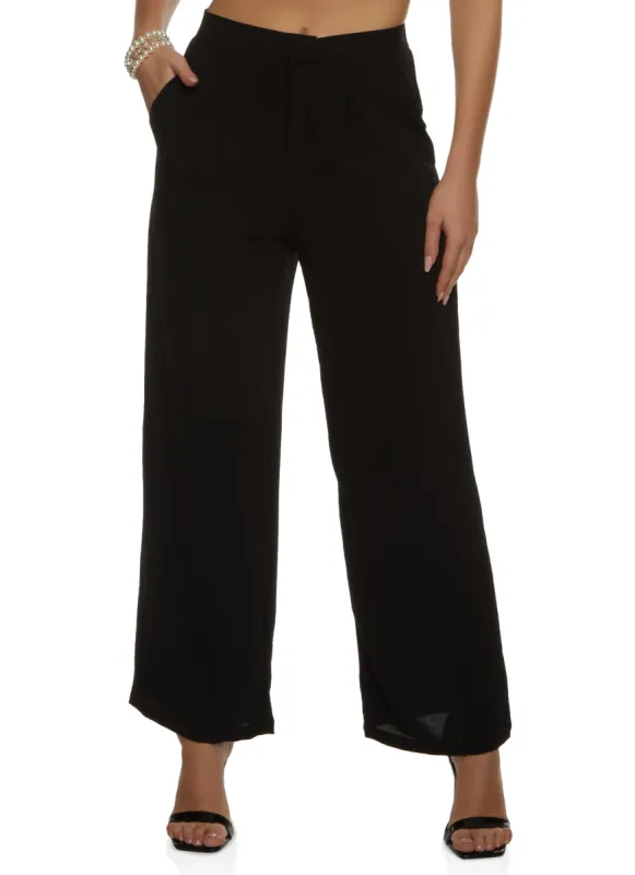 Linen High Waist Wide Leg Pants sold by Rainbow
