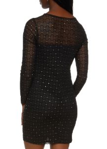 Glitter Mesh Keyhole Dress sold by Rainbow