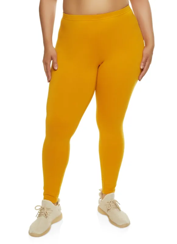 Plus Size High Waist Leggings sold by Rainbow
