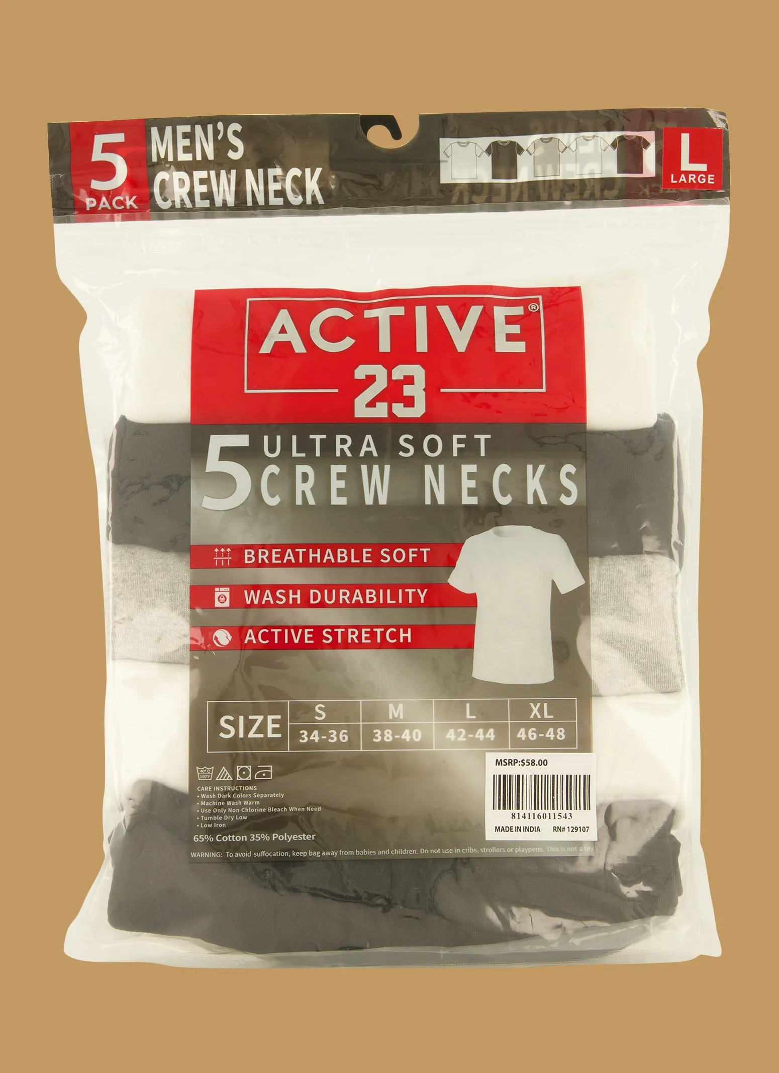 Mens Assorted Short Sleeve Tees 6 Pack sold by Rainbow product image thumbnail 5