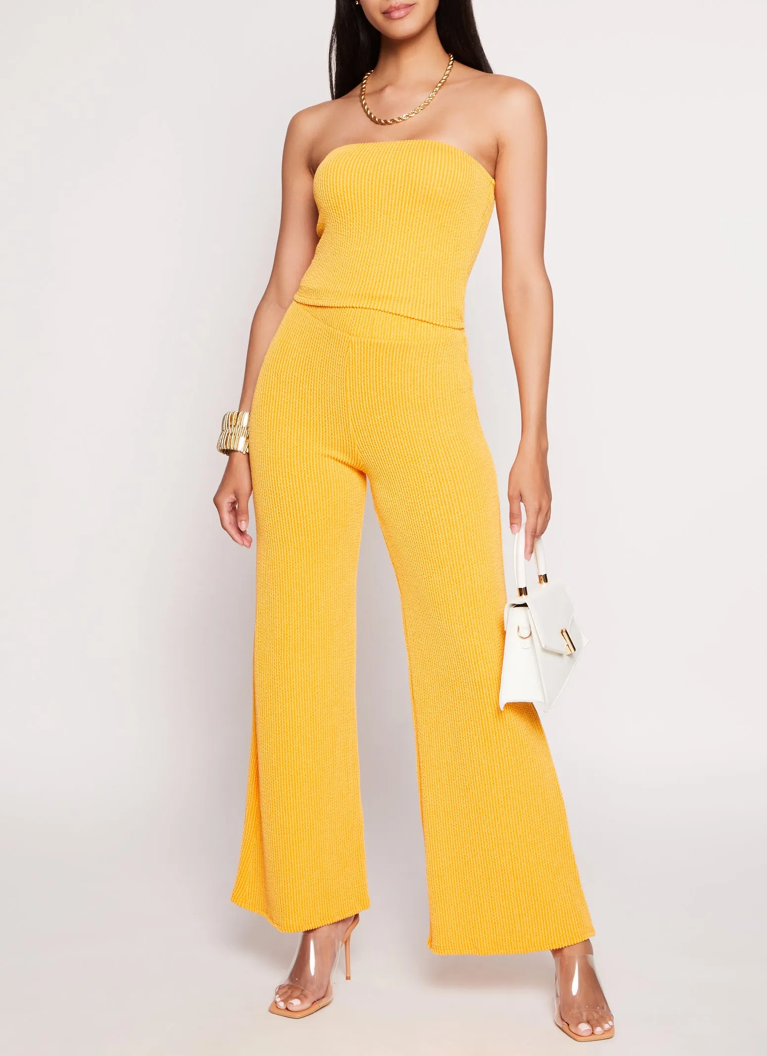 Rib Knit Cropped Tube Top sold by Rainbow product image thumbnail 2
