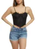 Floral Lace Hanky Hem Bustier Top sold by Rainbow