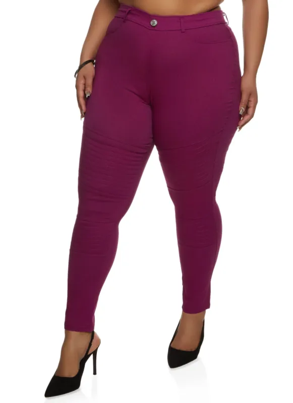 Plus Size Hyperstretch Moto Skinny Pants sold by Rainbow