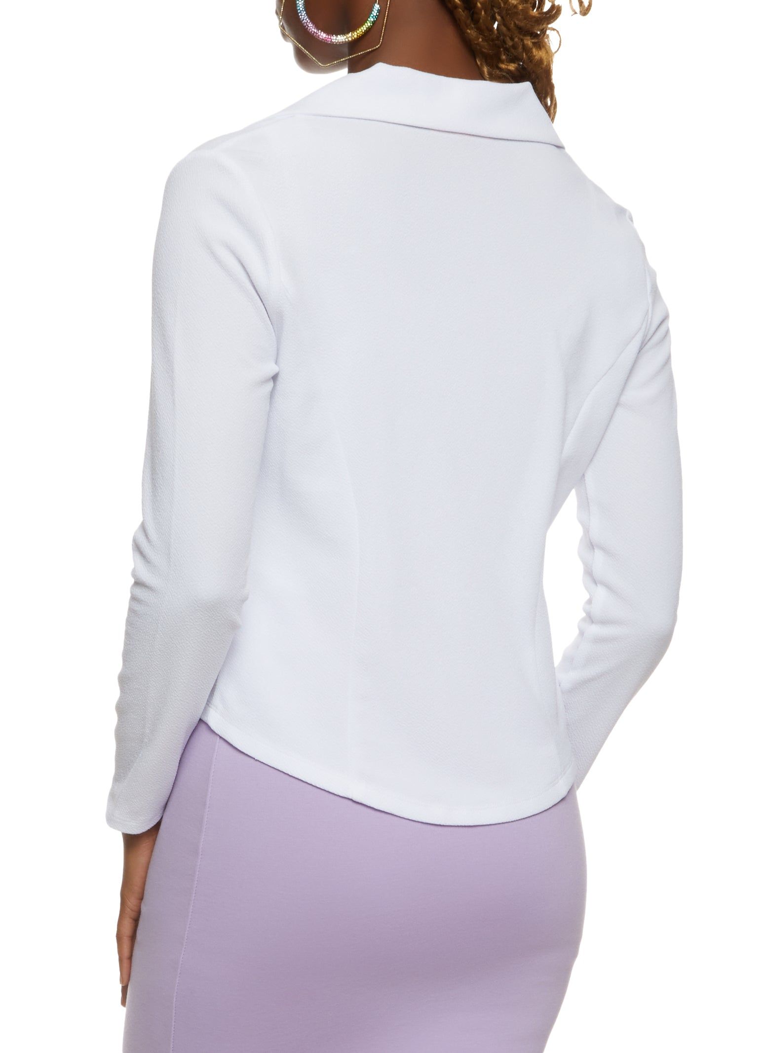 Basic Cropped One Button Blazer sold by Rainbow product image thumbnail 2