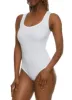 Ribbed Knit Seamless Scoop Neck Sleeveless Bodysuit sold by Rainbow