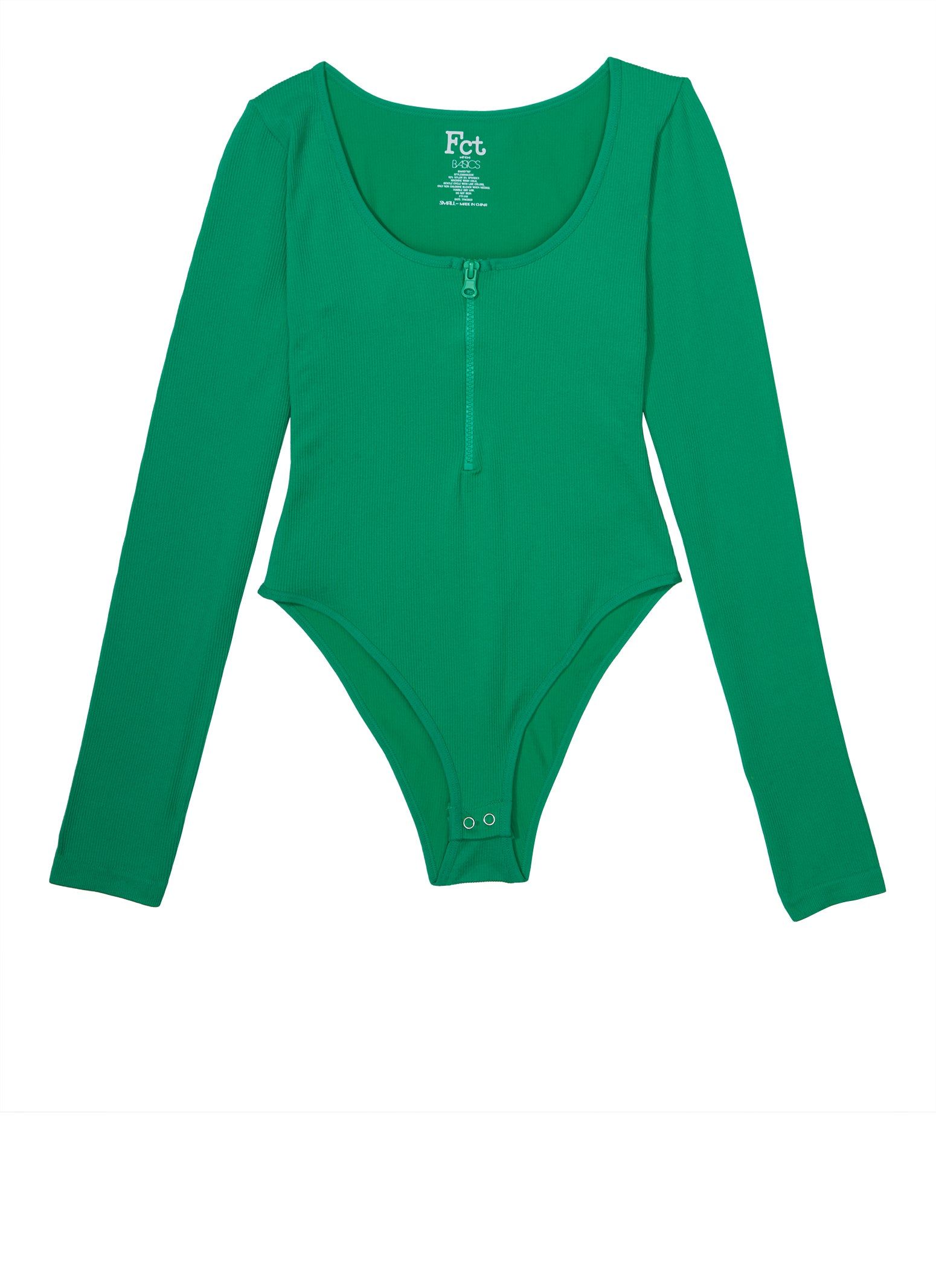 Half Zip Scoop Neck Long Sleeve Bodysuit sold by Rainbow product image thumbnail 3