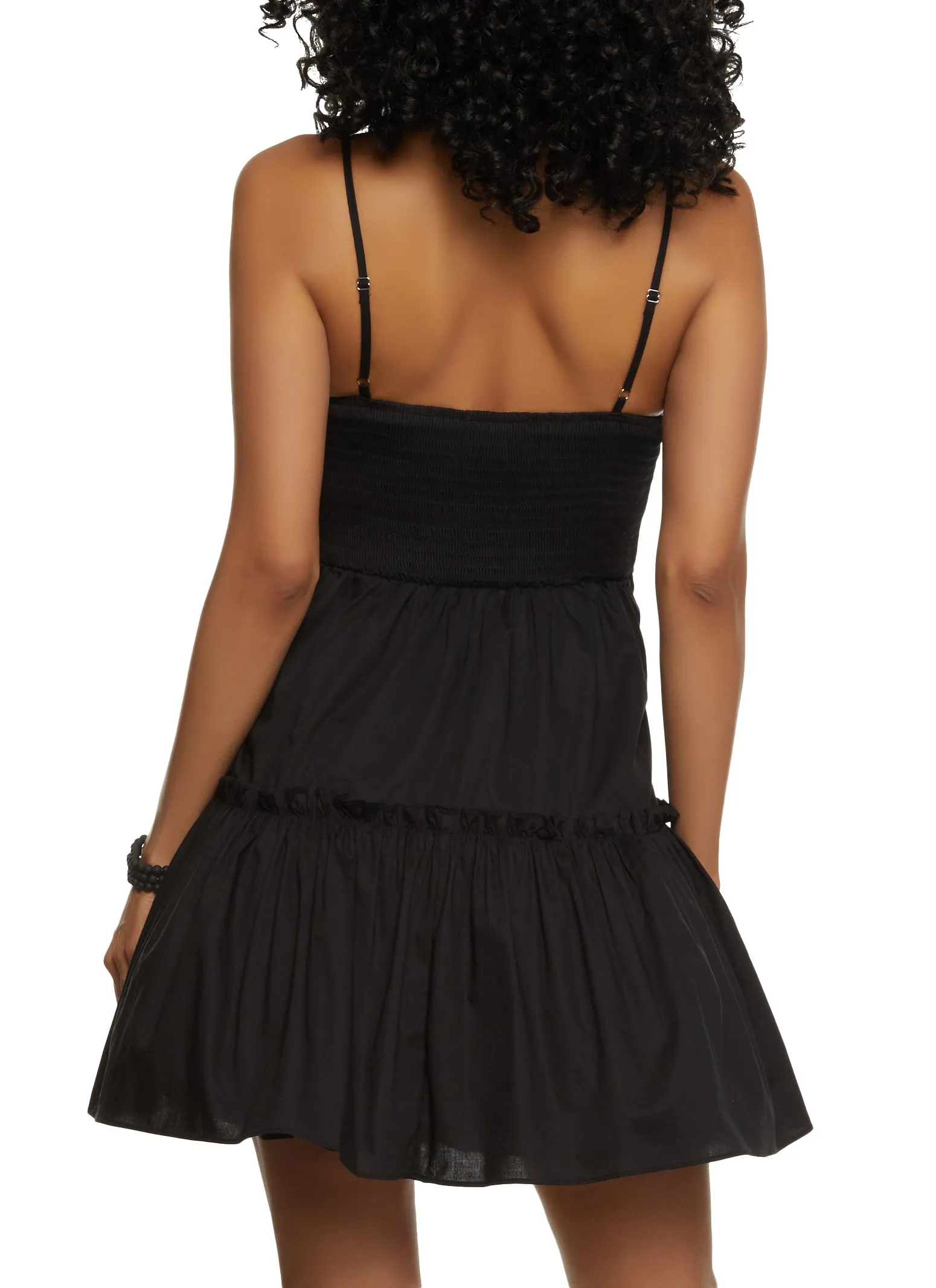 Poplin Tiered Tulle Mini Skater Dress sold by Rainbow product image thumbnail 3