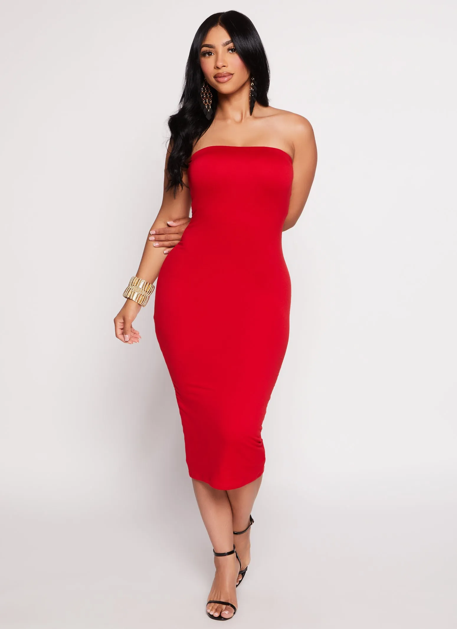 Solid Midi Tube Dress sold by Rainbow product image thumbnail 2