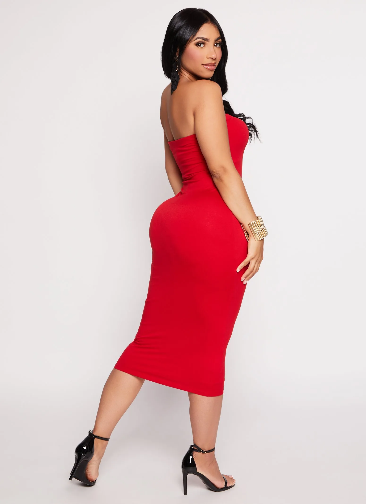 Solid Midi Tube Dress sold by Rainbow product image thumbnail 3