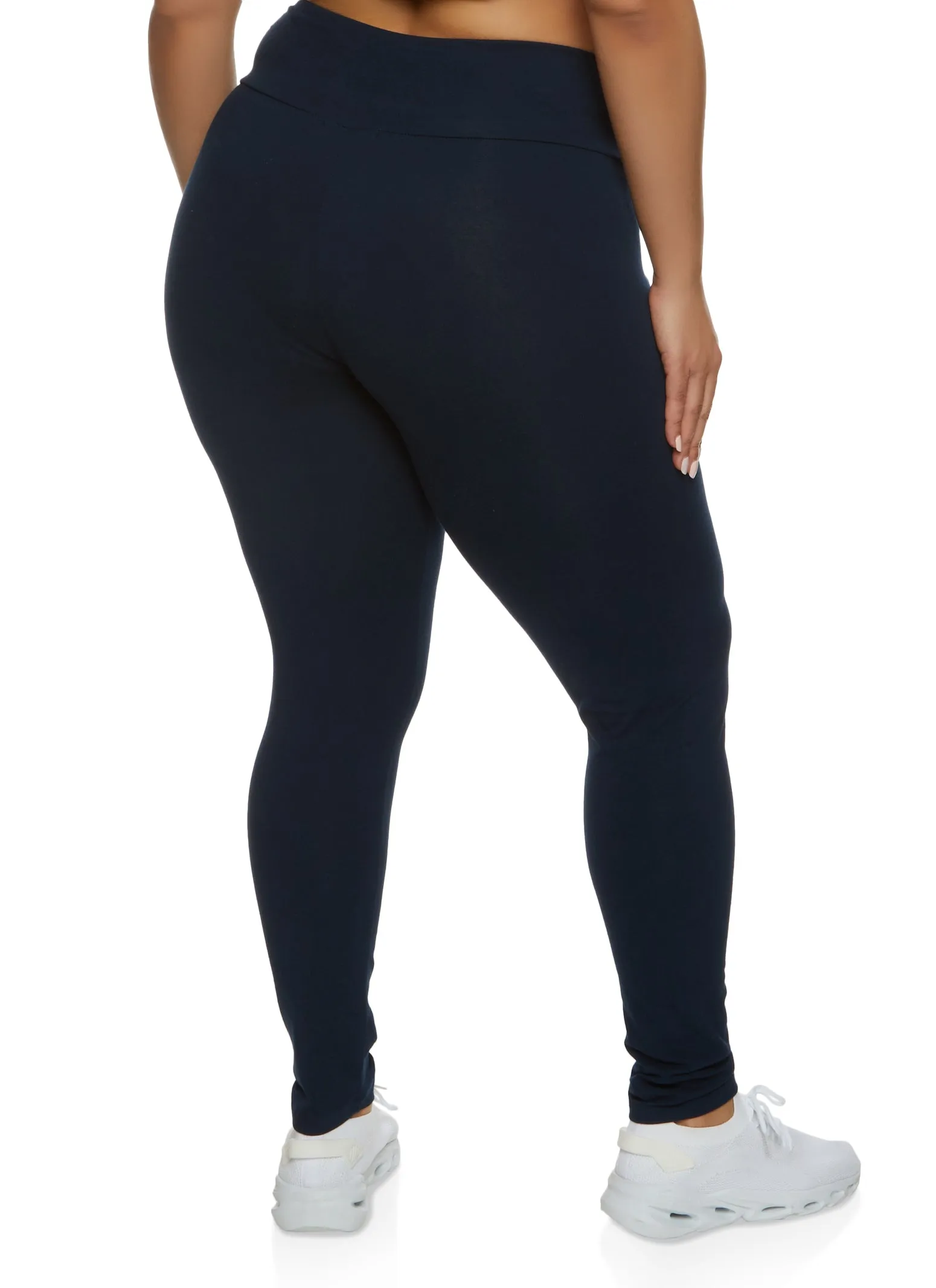 Plus Size Basic Waistband High Waist Leggings sold by Rainbow product image thumbnail 2