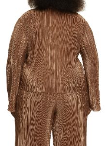 Plus Size Plisse Button Front Top sold by Rainbow