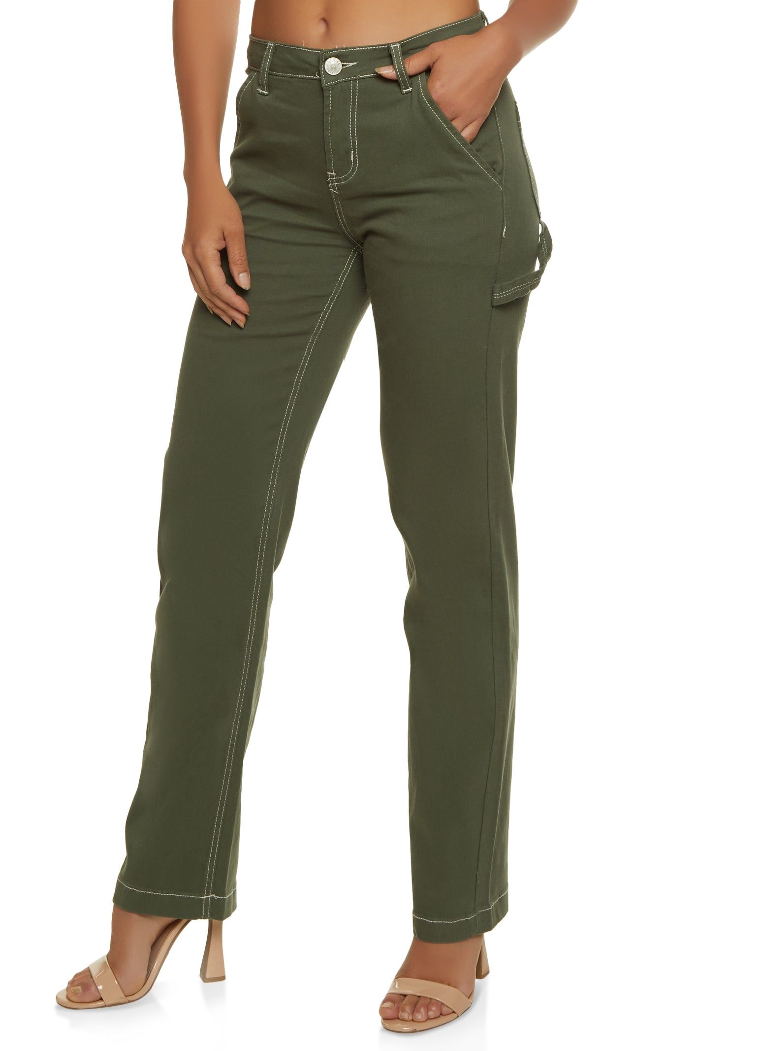 Twill Decorative Stitch Carpenter Pants sold by Rainbow